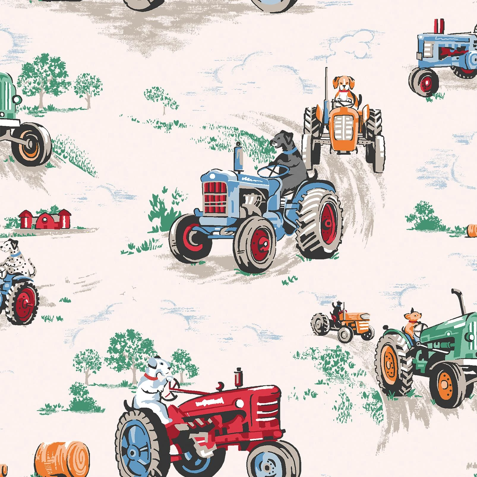 Cath Kidston Tractor Wallpaper - 131426_TILE_TRACTOR MULTI_01.jpg