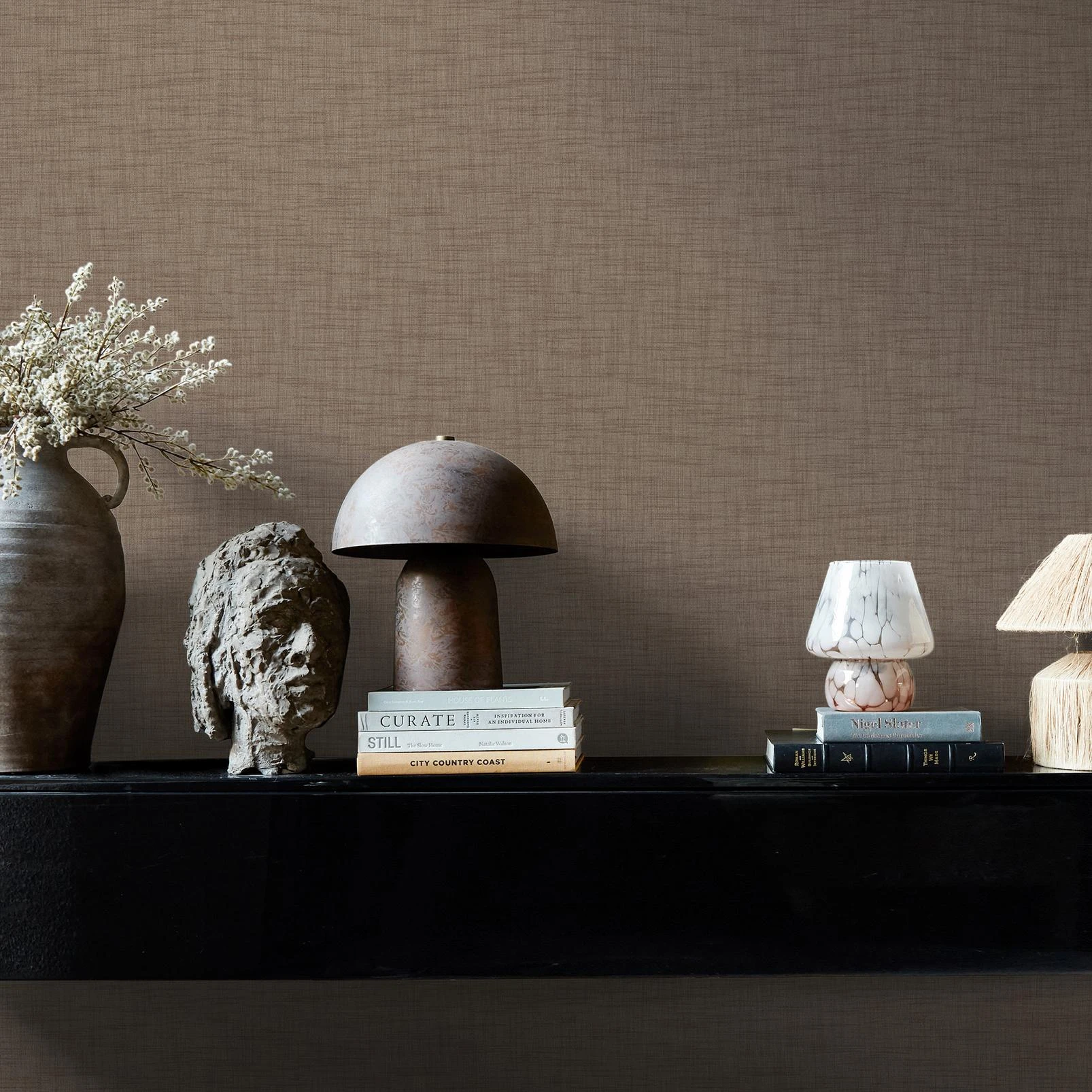 Abigail Ahern Weathered Linen Cocoa Wallpaper - 140081_ROOMSET_WEATHERED LINEN COCOA_01.jpg