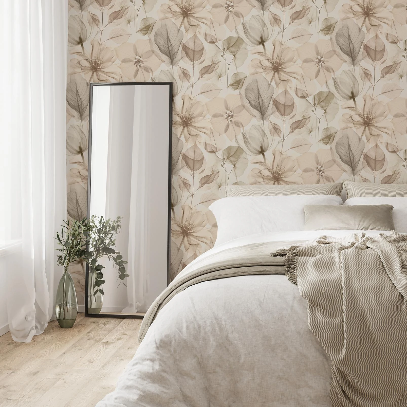 Arlington Parchment Wallpaper - 140064_ROOMSET_ARLINGTON PARCHMENT_01.jpg
