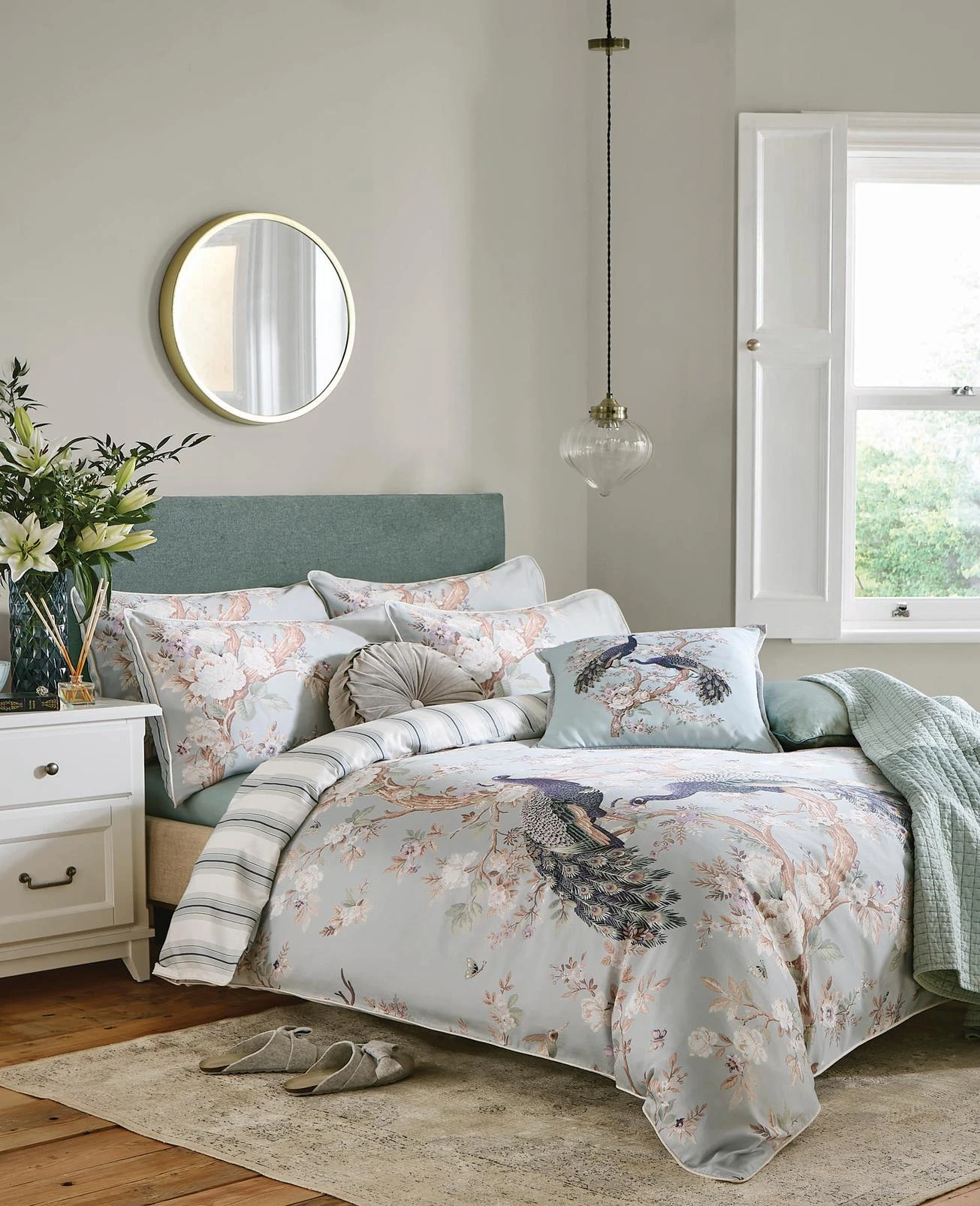 Belvedere Duckegg Duvet Cover Set - LABEL02DQ_ROOMSET_BELVEDERE DUCK EGG_01.jpg