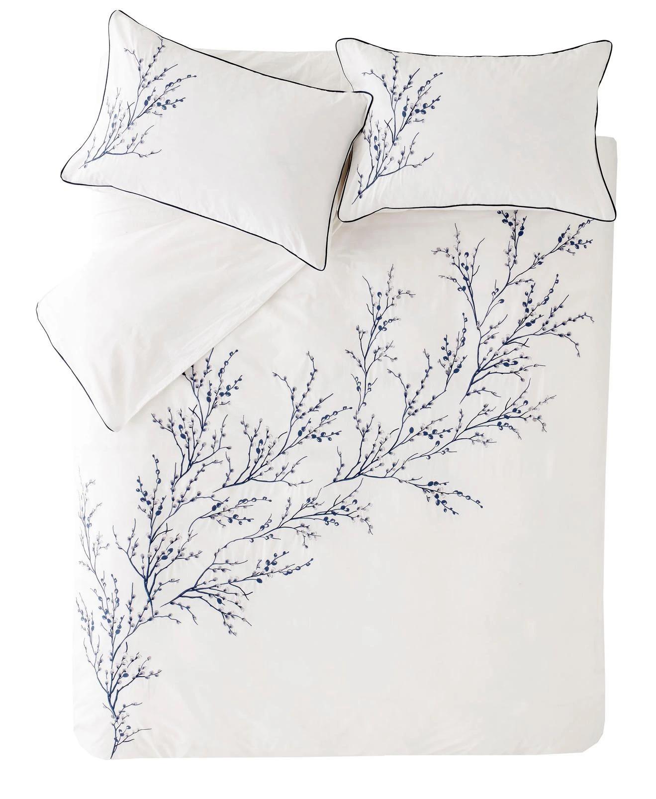 Pussy Willow Sprig Embroidered Midnight Duvet Cover Set - LAPUSSE01DQ_CAMEO_PUSSY WILLOW SPRIG EMBROIDERED MIDNIGHT_03.jpg