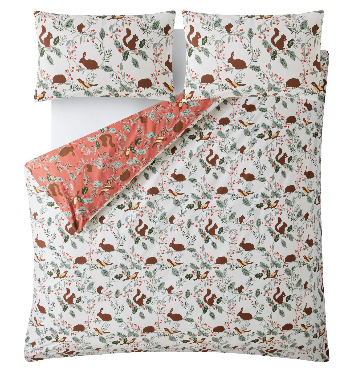 Autumnal Woodland Crimson Red Duvet Cover Set - LAAUTWOOD01DQ_CAMEO_AUTUMNAL WOODLAND CRIMSON RED RED_04.jpg