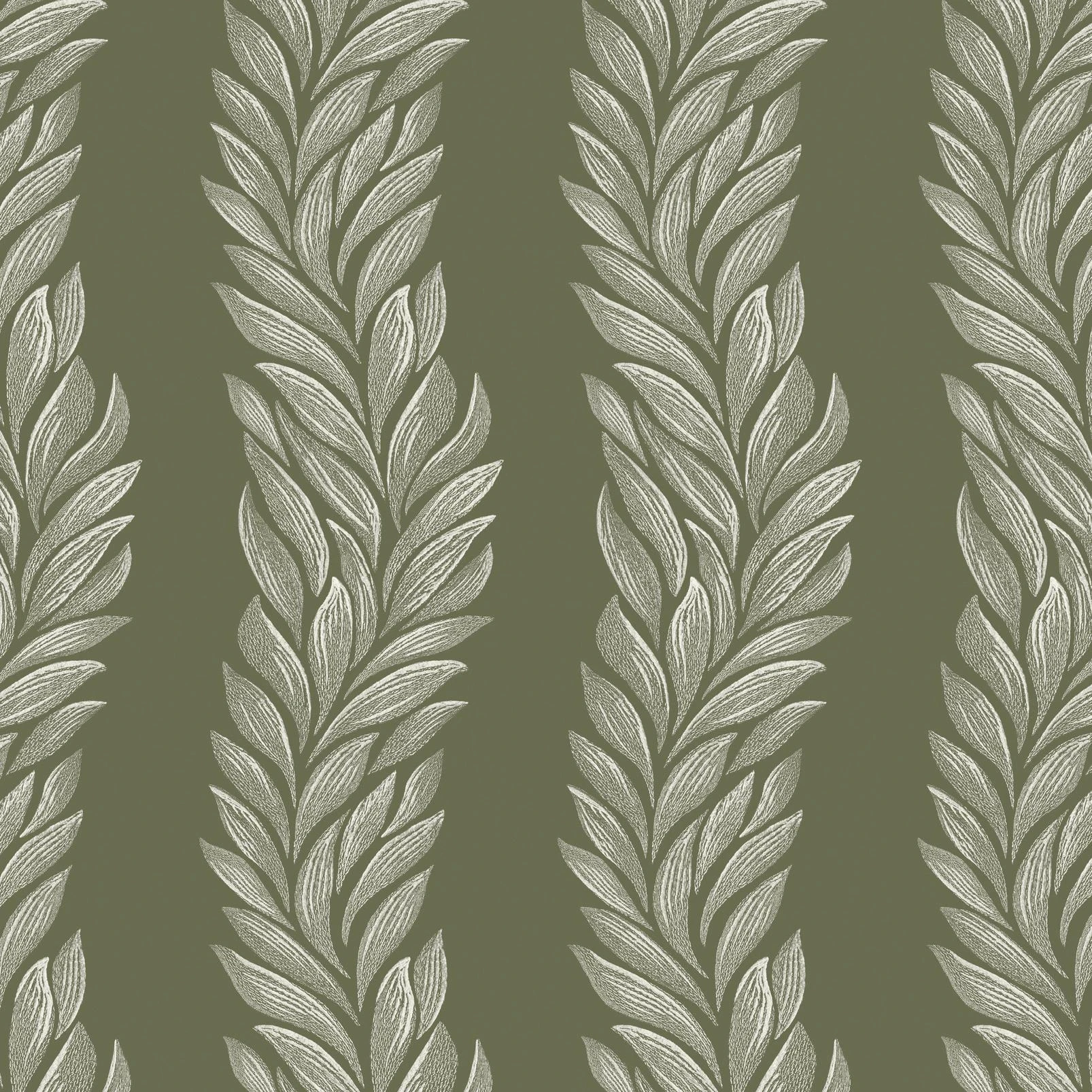 Laura Ashley Caulderton Leaves Olive Green Wallpaper - 140321_TILE_CAULDERTON LEAVES OLIVE GREEN_01.jpg