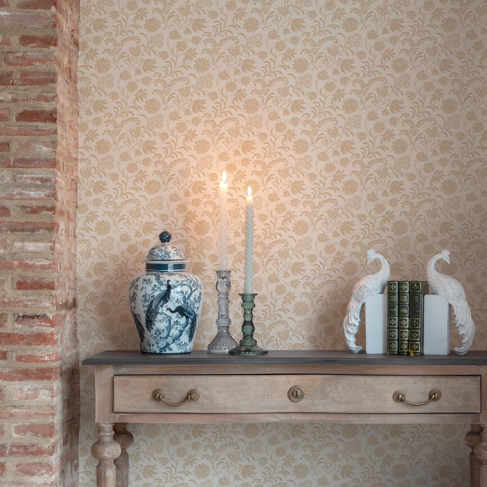 Laura Ashley Hemingway Caramel Wallpaper - 140318_ROOMSET_ HEMINGWAY CARAMEL_01.jpg