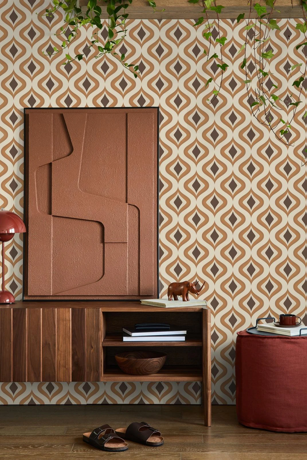 Transform Trippy Orange Peel and Stick Wallpaper - 129678_ROOMSET_trippy orange _01.jpg