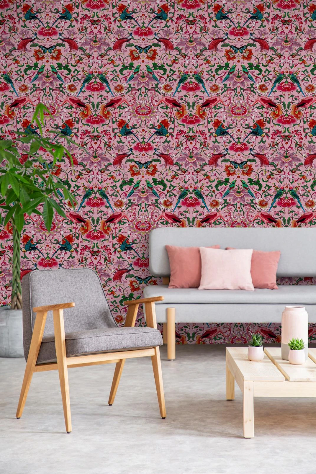 Transform Splendid Pink Peel and Stick Wallpaper - 129699_ROOMSET_Splendid Pink _02.jpg