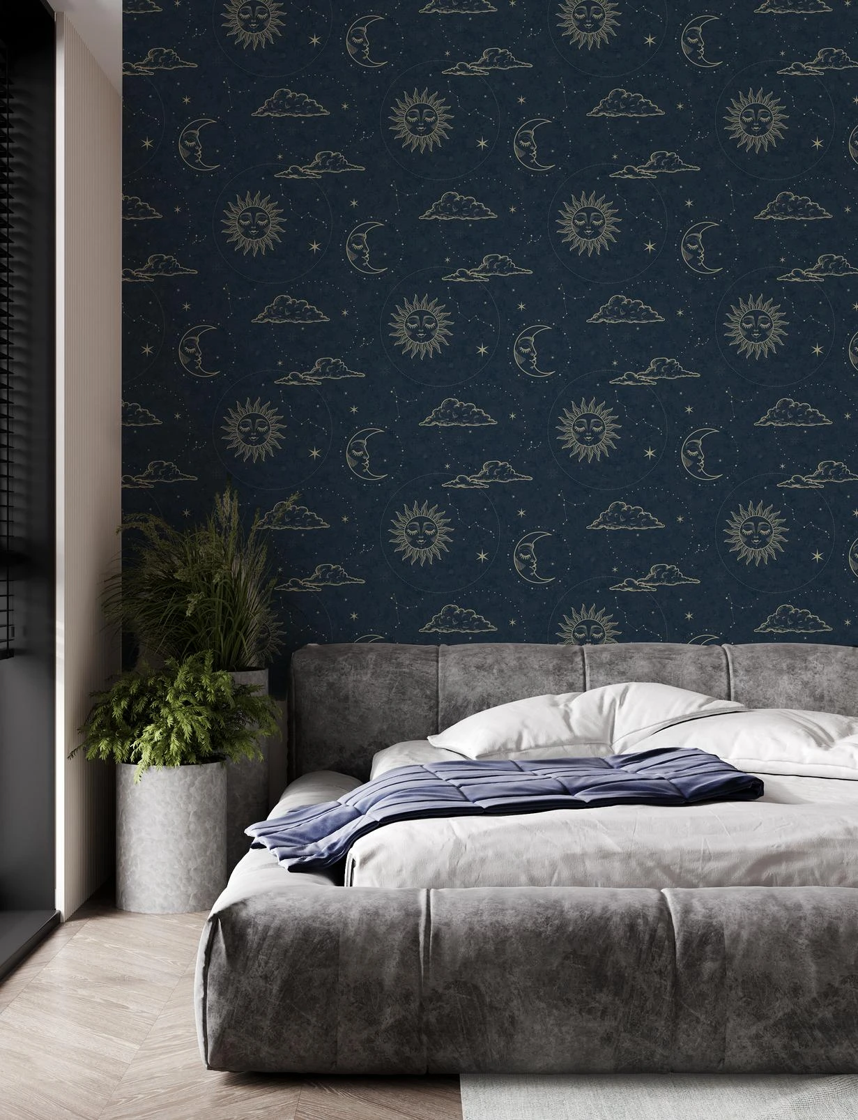 Transform Celestial Black Peel and Stick Wallpaper - 129660_ROOMSET_Celestial Black _02.jpg
