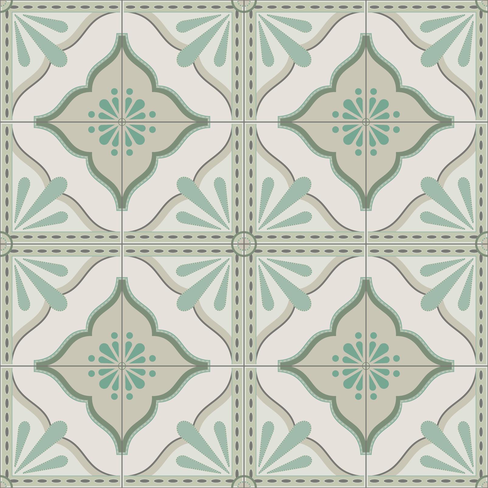Transform Large Tile Green Peel and Stick Wallpaper - 129669_TILE_Large Tile Green _01.jpg