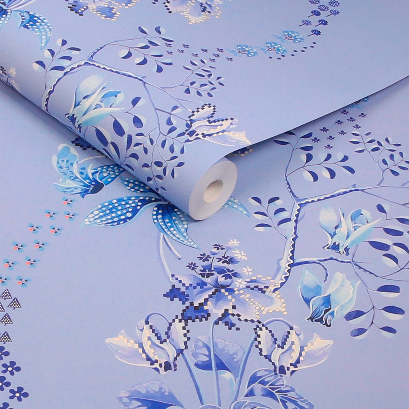Cath Kidston Road Floral Dusky Blue Wallpaper - 142044_ROLLSHOT_ROAD_FLORAL_DUSKY_BLUE_01.jpg