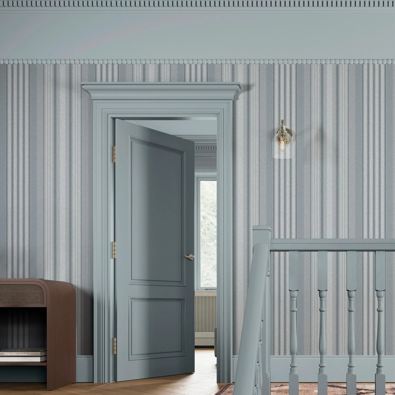 Loom Stripe Breeze Wallpaper - 143387_ROOMSET_LOOM STRIPE BREEZE_01.jpg