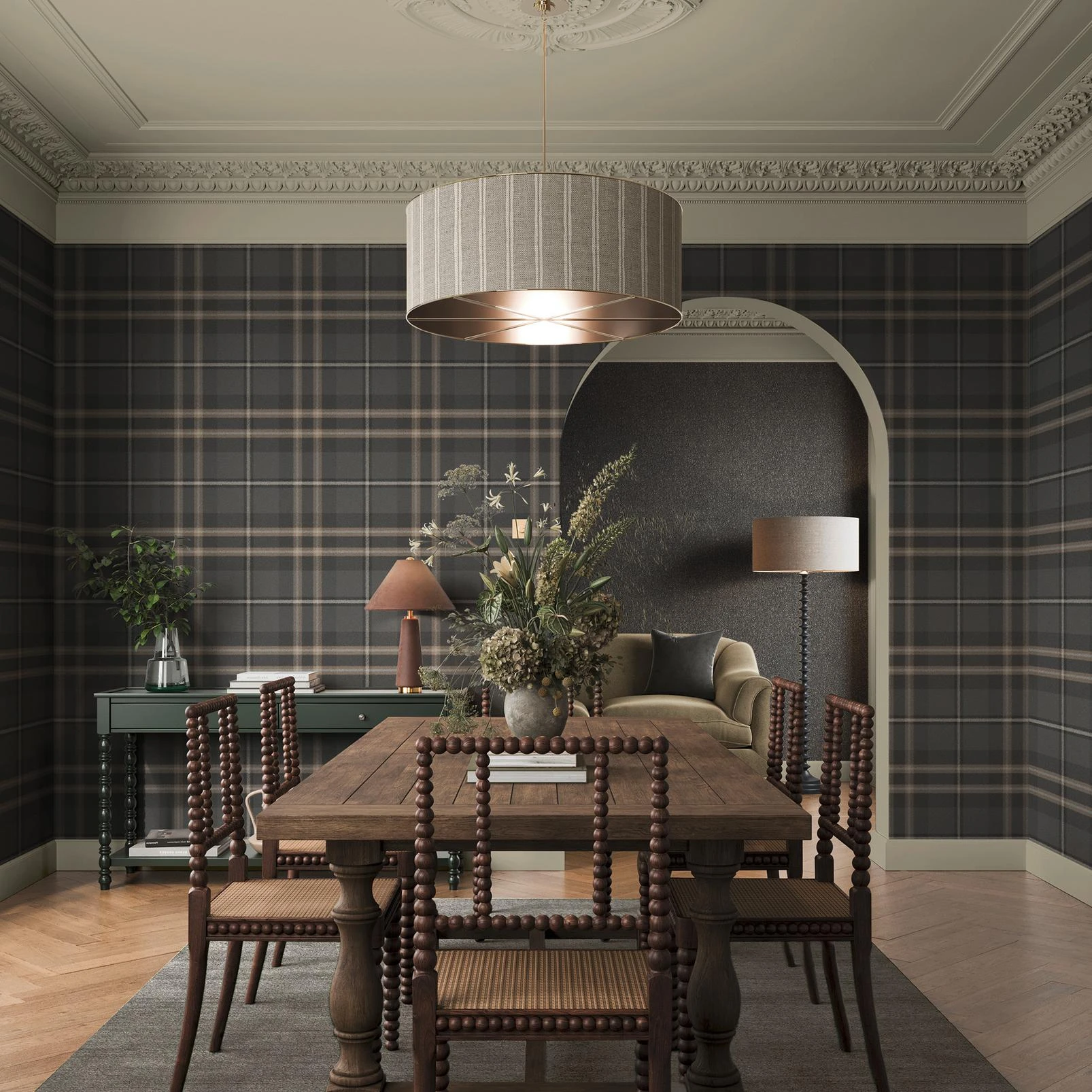 Eildon Weave Charcoal Wallpaper - 142529_ROOMSET_EILDON WEAVE CHARCOAL_01.jpg