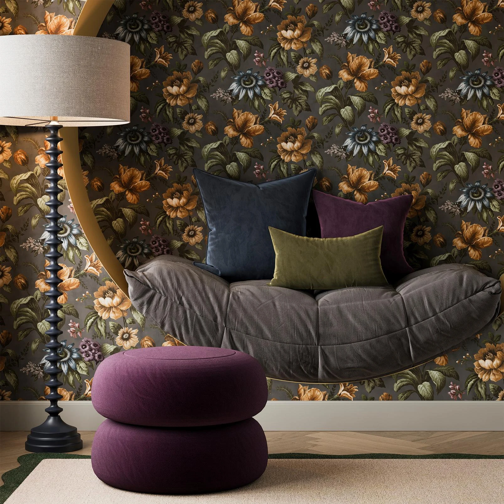 Gardenia Charcoal Wallpaper - 142535_ROOMSET_GARDENIA CHARCOAL_01.jpg