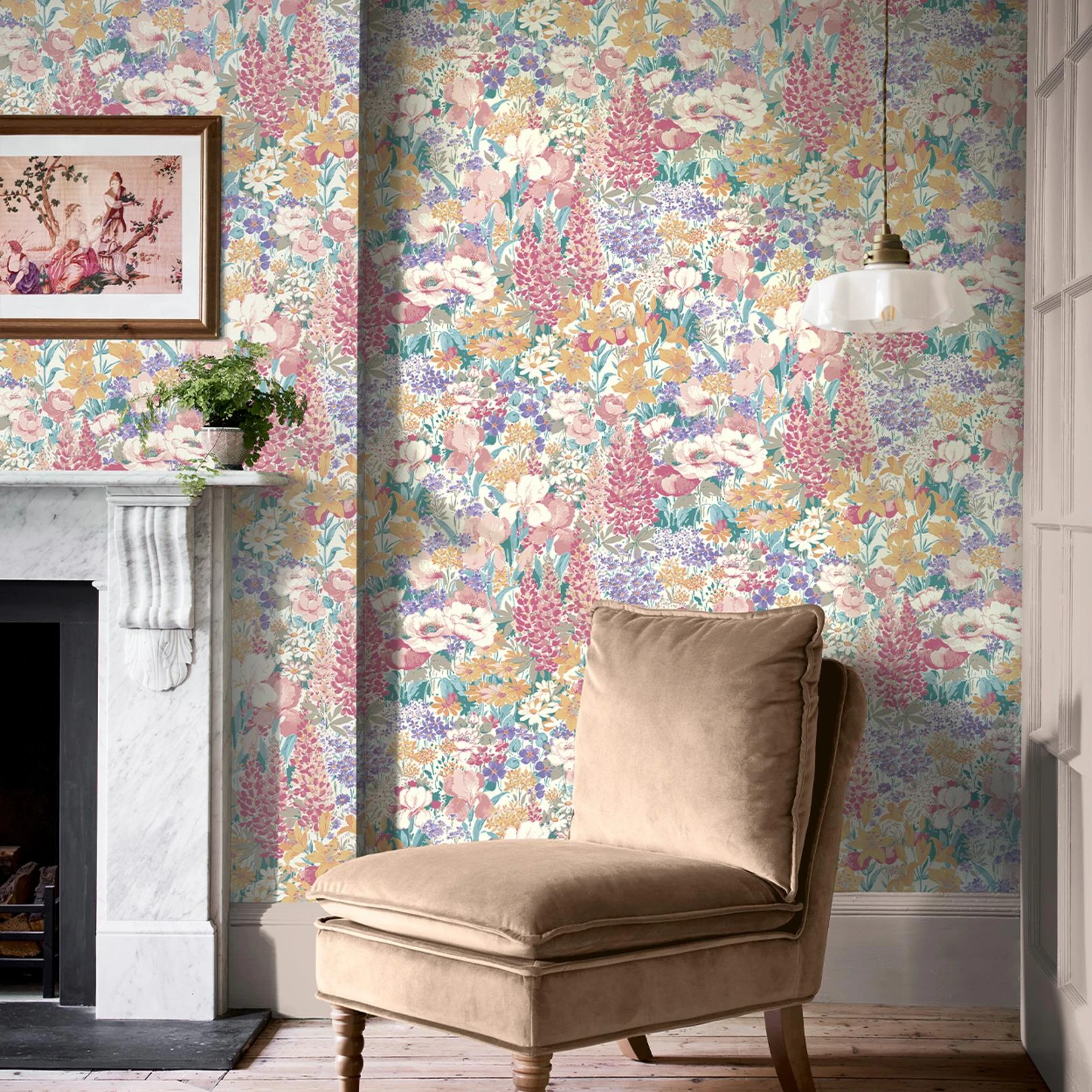 Laura Ashley Everingham Meadow Multi Wallpaper - 143328_ROOMSET_EVERINGHAM MEADOW MULTI_01.jpg