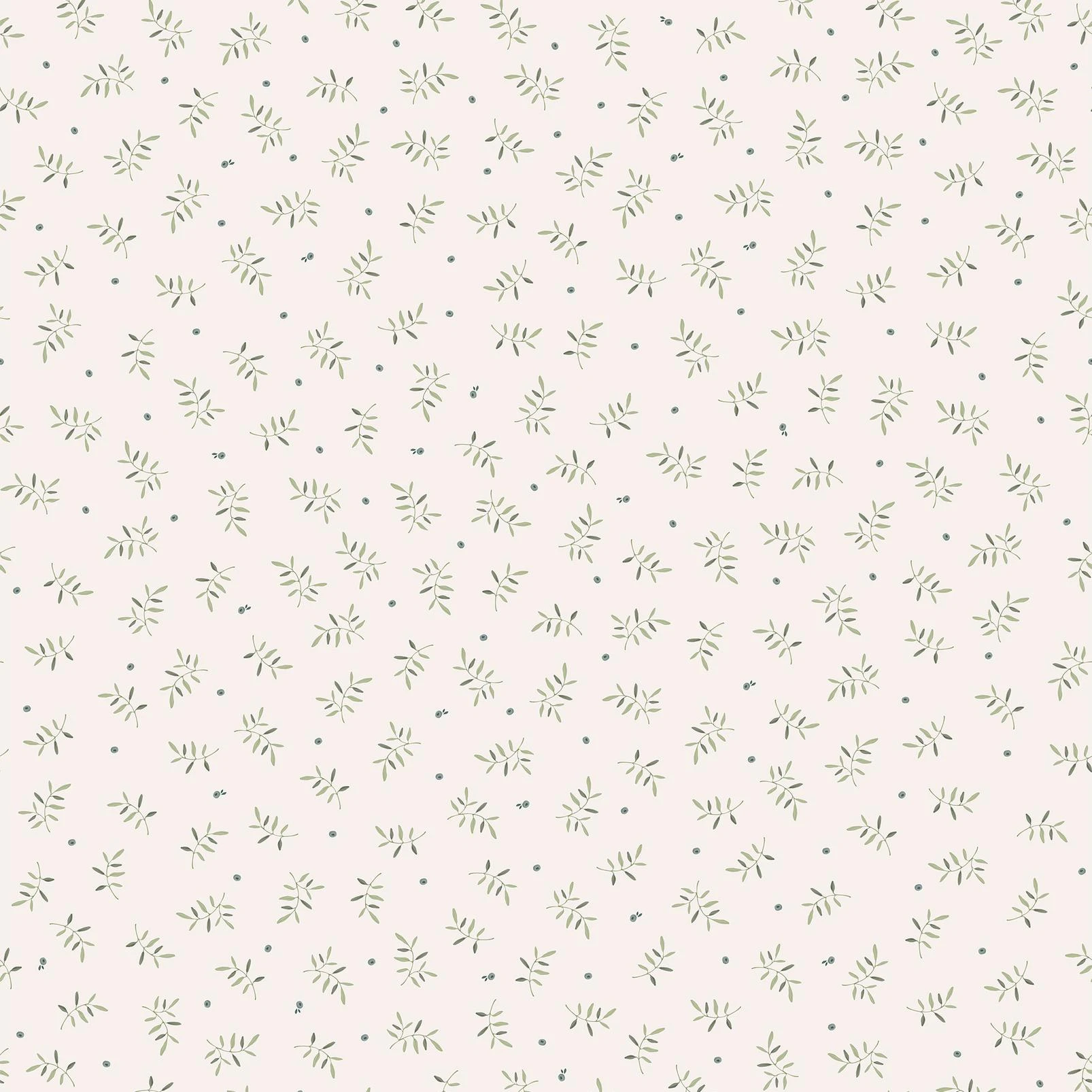 Little Dutch Blueberry Leaves Wallpaper - WD111034_TILE_BLUEBERRY LEAVES_01.jpg