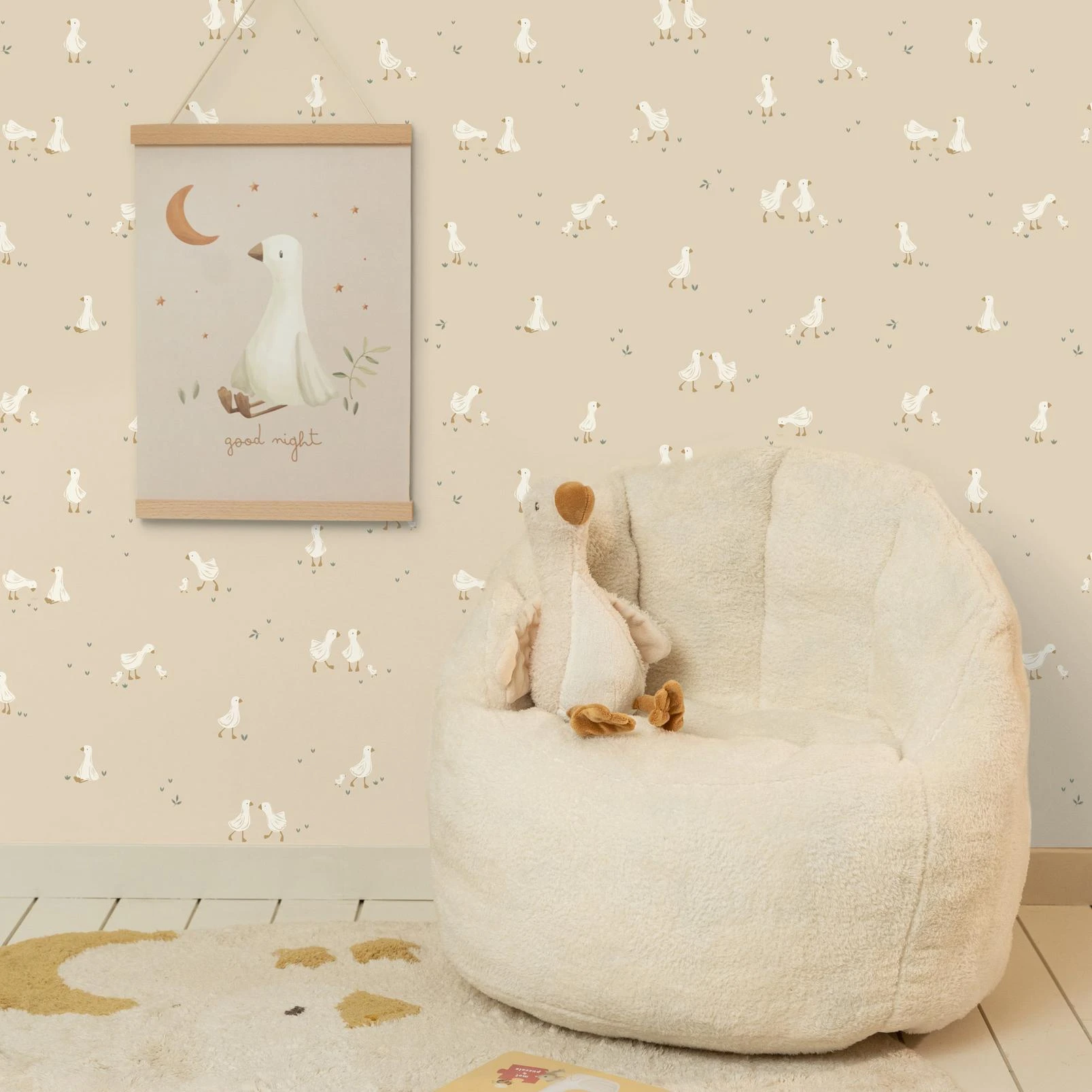 Little Dutch Little Goose Natural Wallpaper - WD110032_ROOMSET_VLIESBEHANG LITTLE GOOSE NATURAL_01.jpg