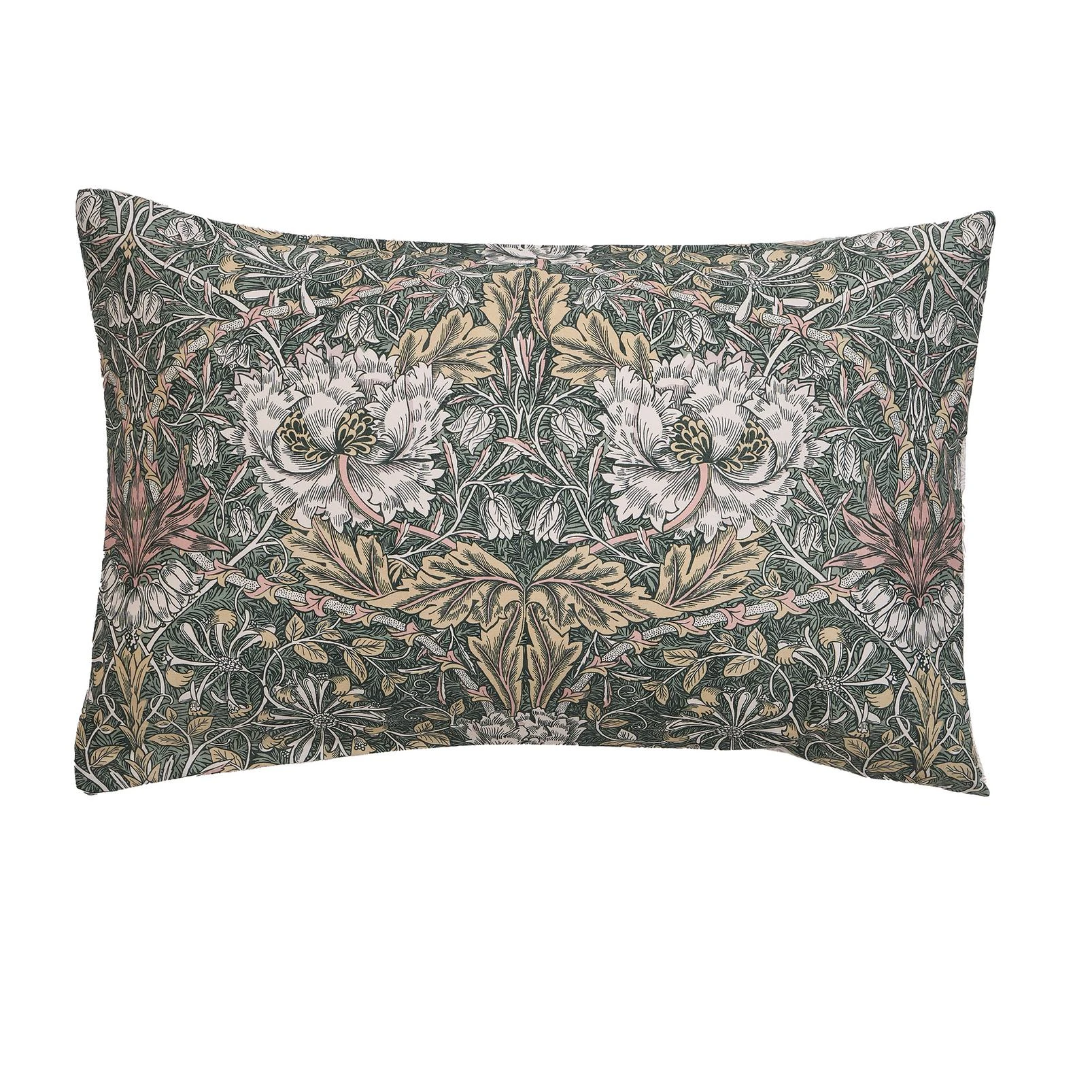 Honeysuckle And Tulip Sage/Plaster Duvet Cover Set - WMHON01DQ_CUTOUT_HONEYSUCKLE_AND_TULIP_SAGE-PLASTER_DOUBLE_DUVET_COVER_02.jpg