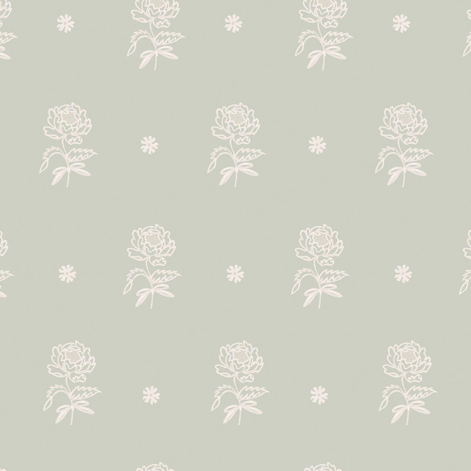 Cath Kidston Spitalfield Bunches Sage Wallpaper - 145330_TILE_SPITALFIELD BUNCHES SAGE_01.jpg
