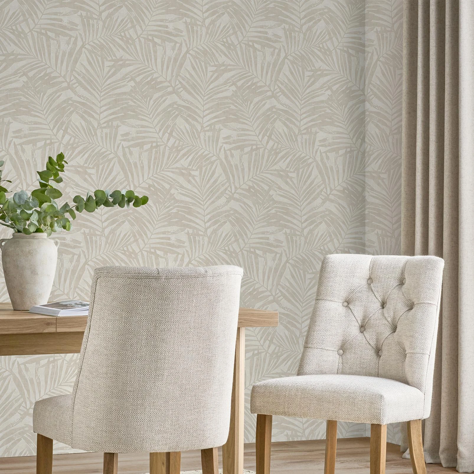 Next Luxe Ivory Palmetta Wallpaper - 145910_ROOMSET_LUXE IVORY PALMETTA_01.jpg