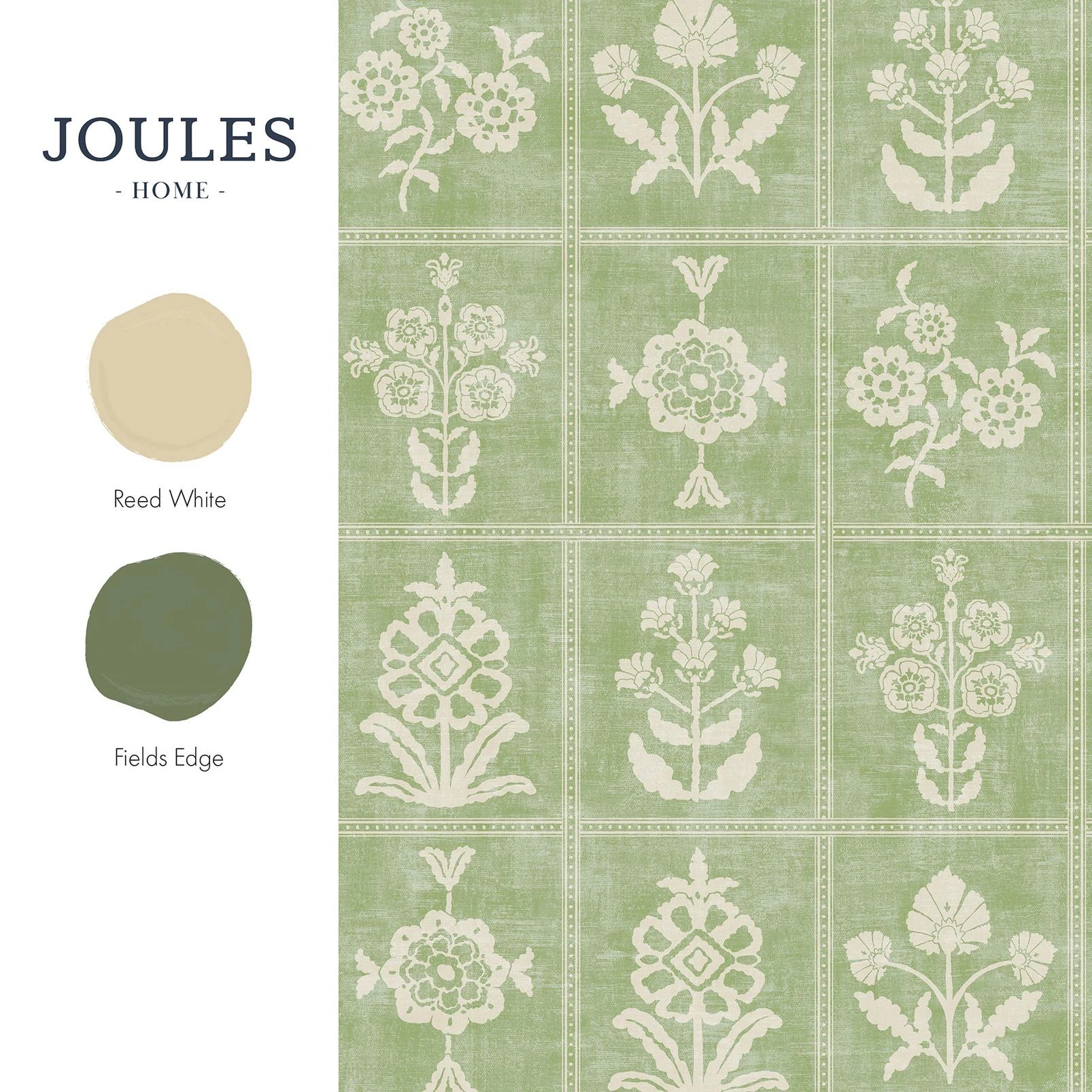 Joules Garden Floral Grid Pistachio Green Wallpaper - 145392_FLATLAY_GARDEN FLORAL GRID PISTACHIO GREEN_01.jpg