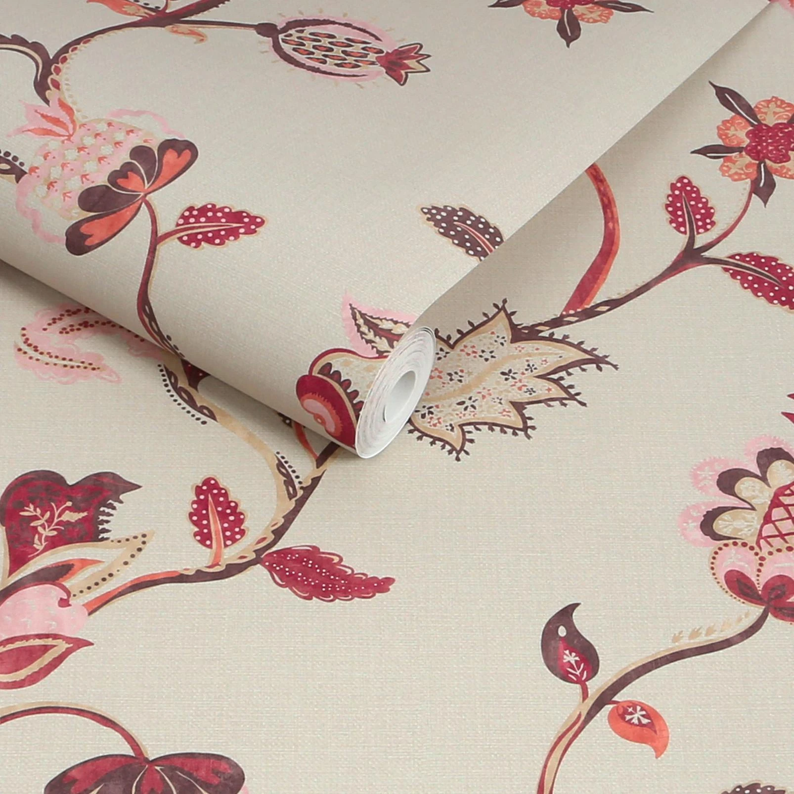 Joules Tree Of Life Floral Red & Pink Wallpaper - 145386_ROLLSHOT_TREE OF LIFE FLORAL_01.jpg