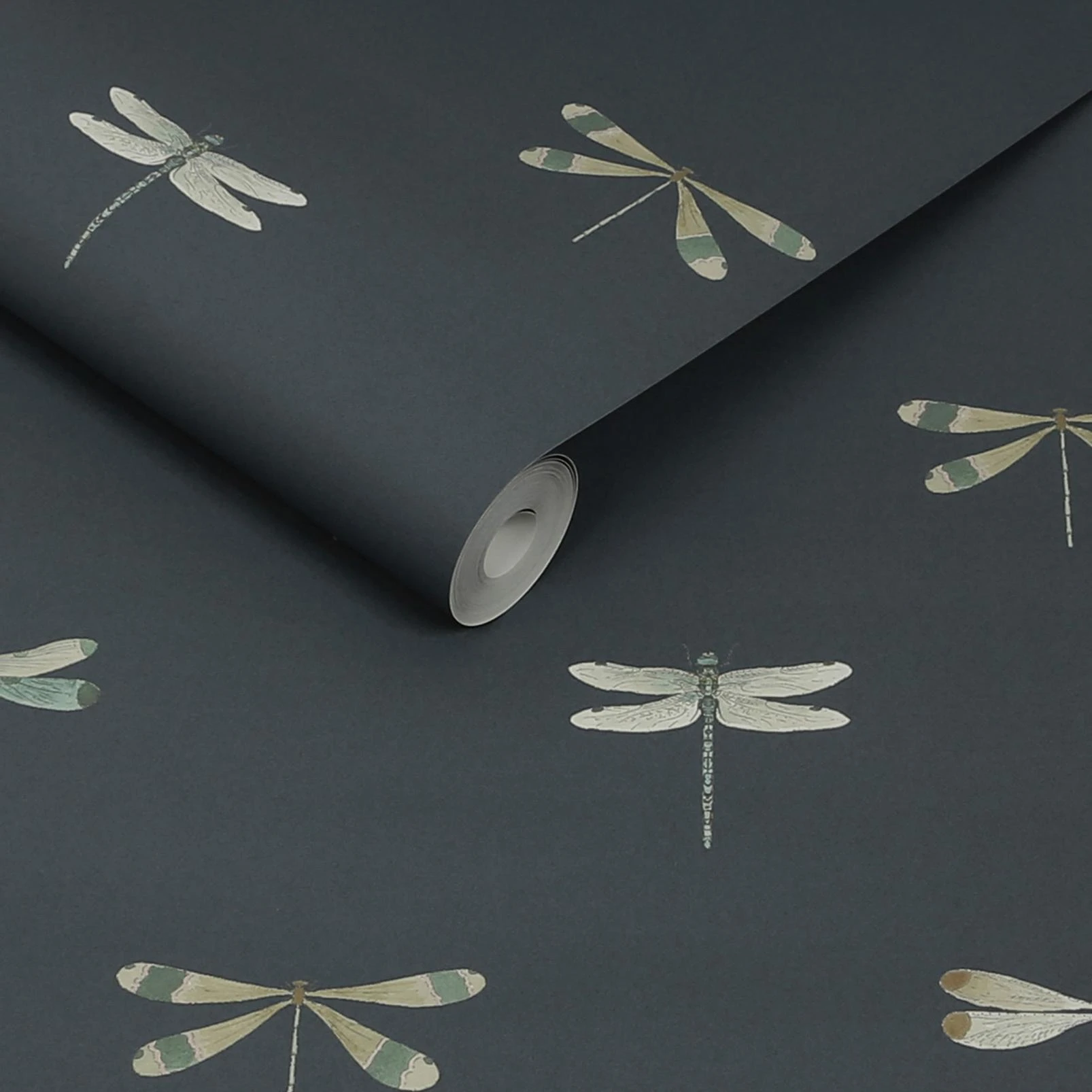 Sophie Allport Watercolour Dragonfly Oundle Navy Wallpaper - 146857_ROLLSHOT_WATERCOLOUR DRAGONFLY OUNDLE NAVY_01.jpg