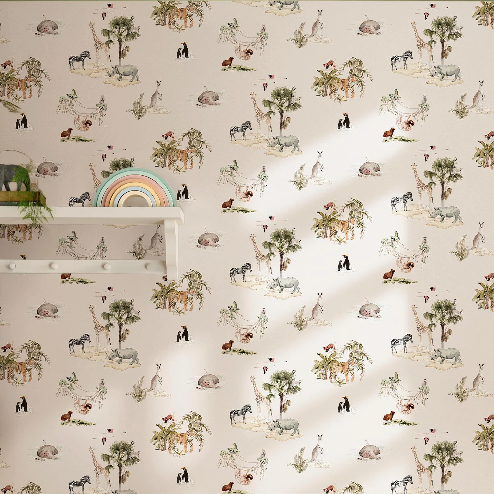 Sophie Allport Animals of the World Chalk Blush Wallpaper - 146832_ROOMSET_ANIMALS OF THE WORLD CHALK BLUSH_01.jpg