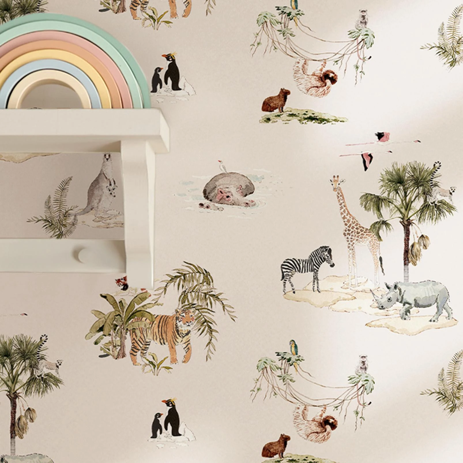 Sophie Allport Animals of the World Chalk Blush Wallpaper - 146832_ROOMSET_ANIMALS OF THE WORLD CHALK BLUSH_02.jpg