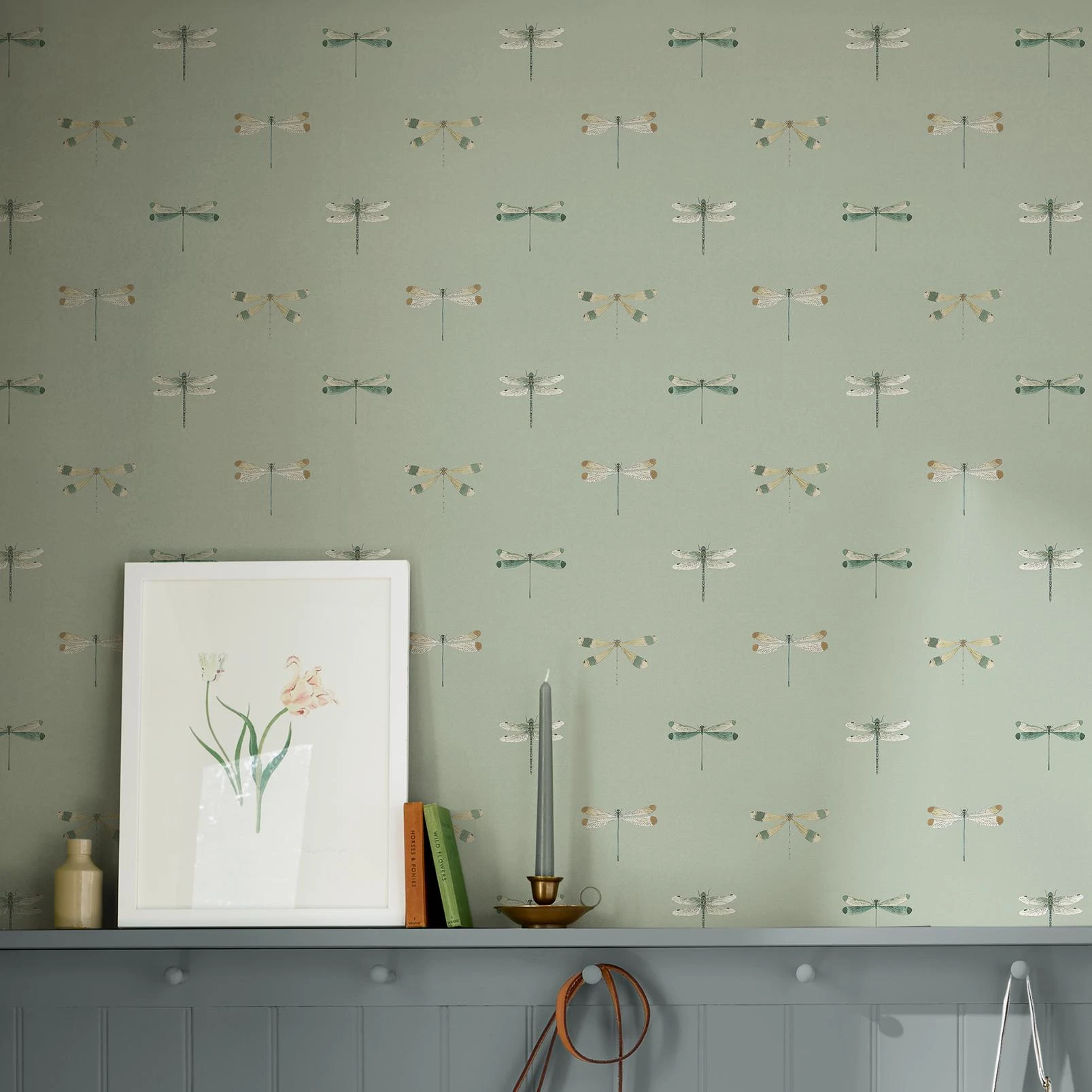 Sophie Allport Watercolour Dragonfly Pale Sprig Wallpaper - 146856_ROOMSET_WATERCOLOUR DRAGONFLY PALE SPRIG_01.jpg