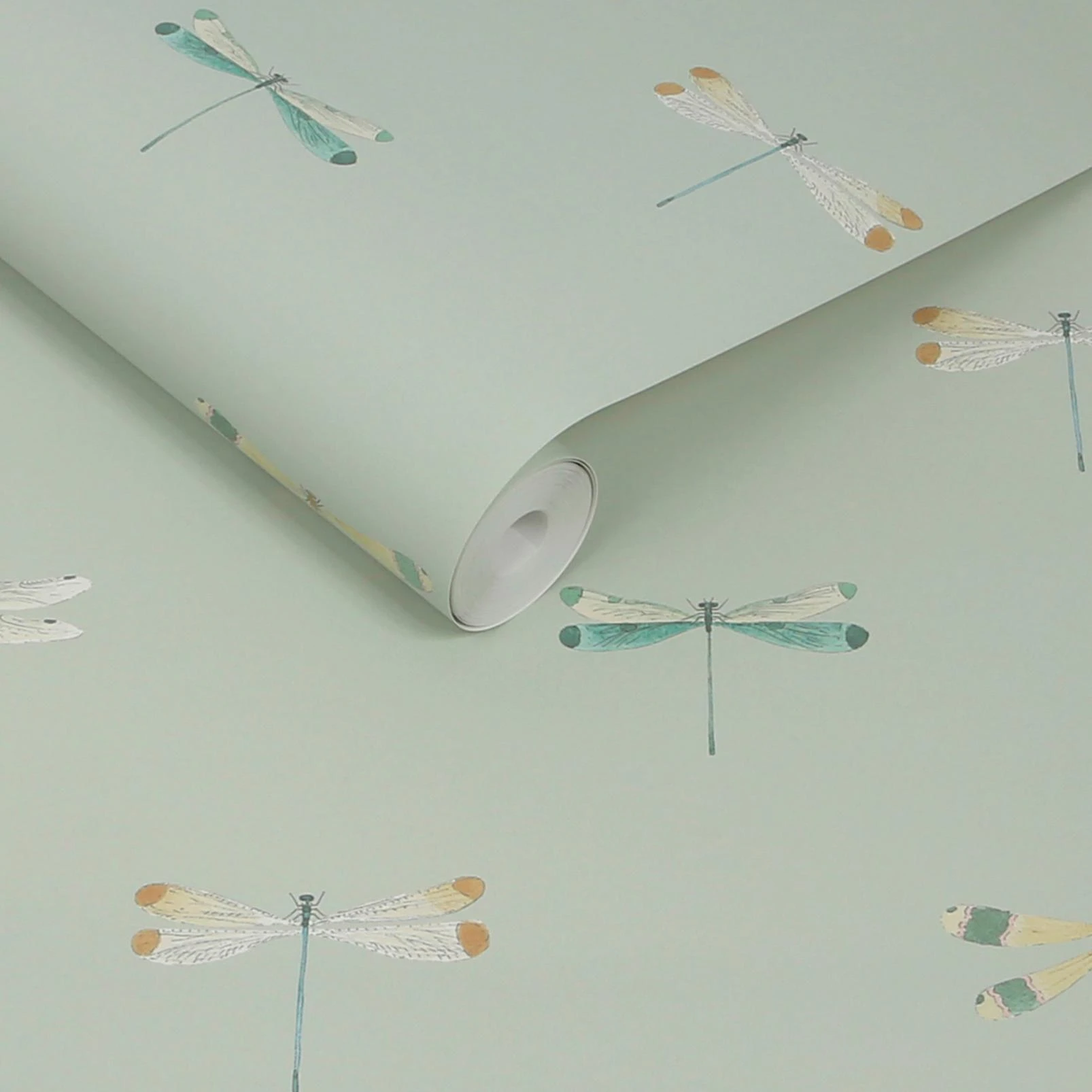 Sophie Allport Watercolour Dragonfly Pale Sprig Wallpaper - 146856_ROLLSHOT_WATERCOLOUR DRAGONFLY PALE SPRIG_01.jpg