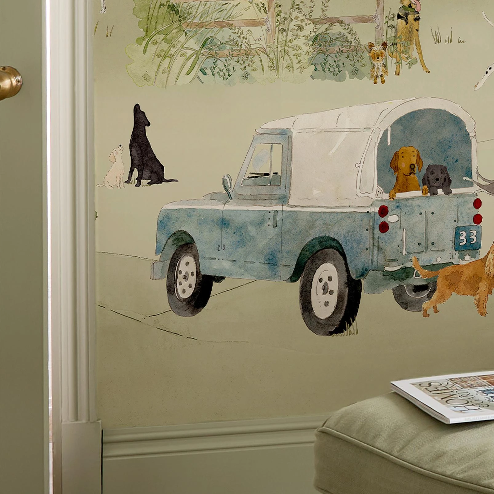 Sophie Allport Dog Walking Hambleton Sage Bespoke Mural - 146906_ROOMSET_DOG WALKING HAMBLETON SAGE_02.jpg