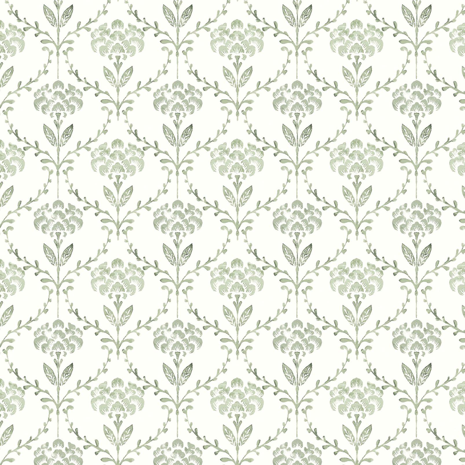 Martha Stewart Chateau Fleur Basketweave Green Wallpaper - 146793_TILE_CHATEAU FLEUR BASKETWEAVE GREEN_01.jpg