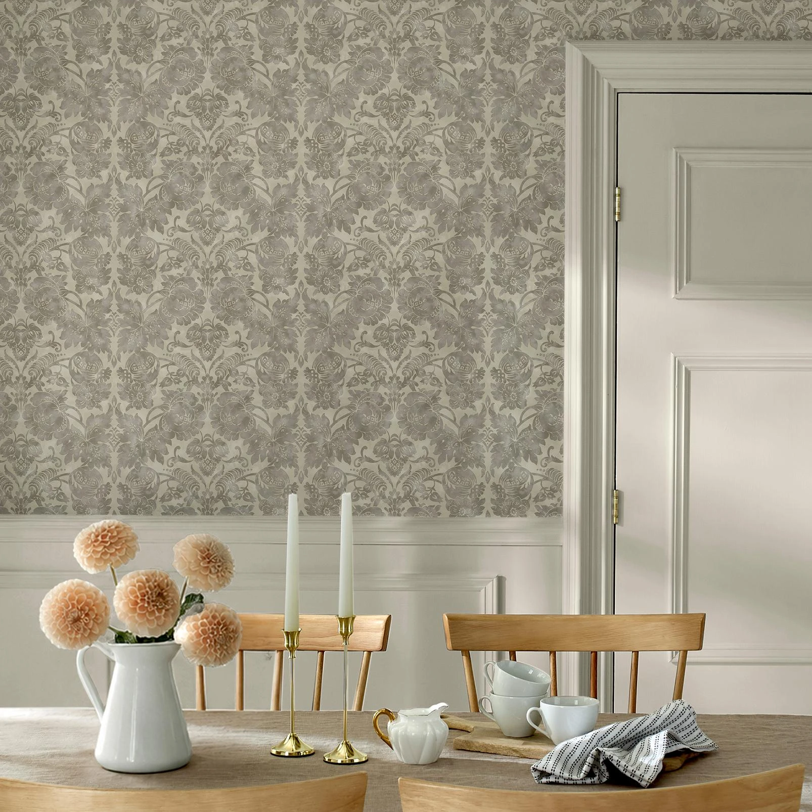 Martha Stewart Florentine Taupe Wallpaper - 146801_ROOMSET_FLORENTINE TAUPE_01.jpg