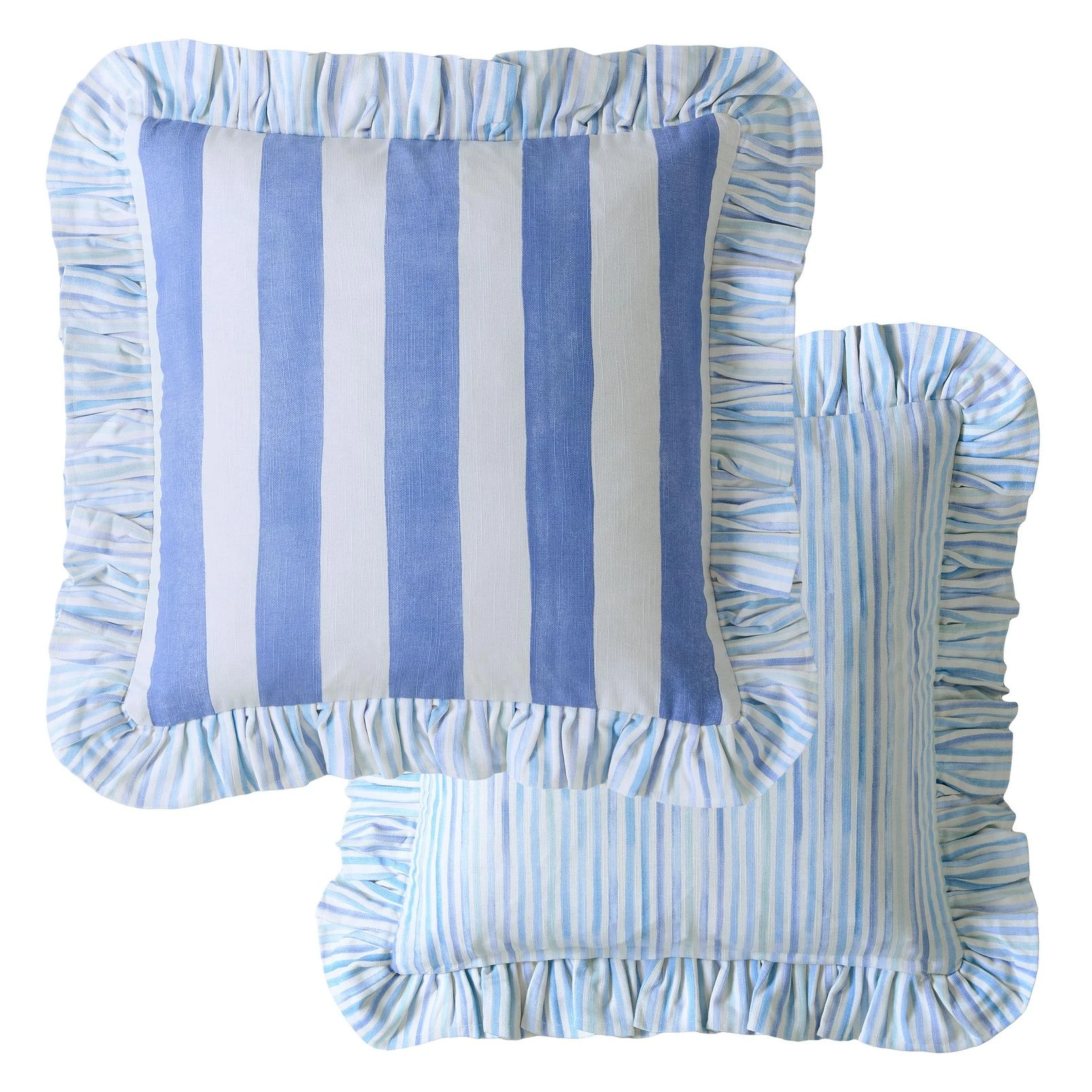 Bluebellgray Sunday Stripe Blue Cushion - BGSUNSTR0141_CUTOUT__01.jpg