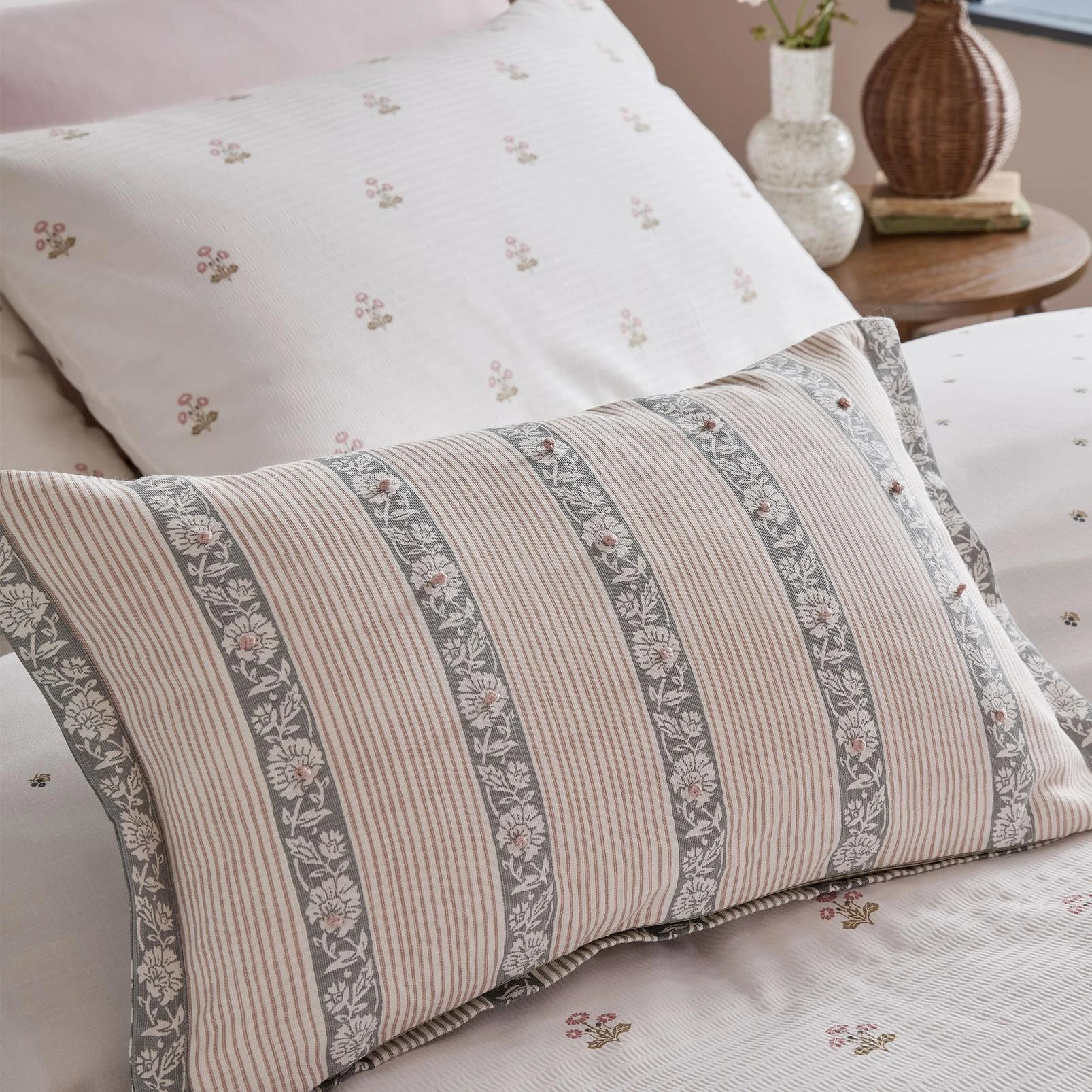 Laura Ashley Semington Chambray Blue Cushion - LASEMING0242_ROOMSET_SEMINGTON_CHAMBRAY_BLUE_CUSHION_01.jpg