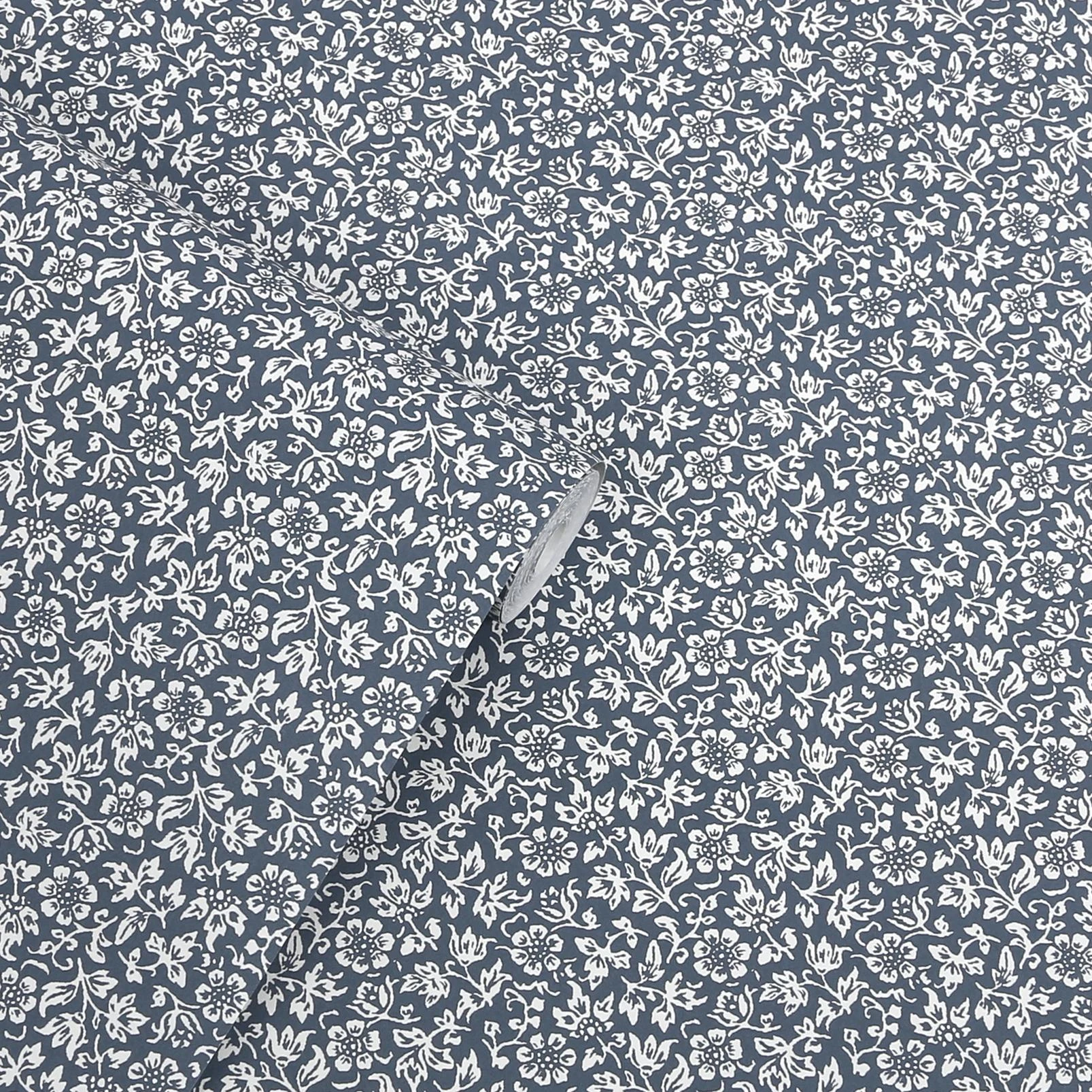 Laura Ashley Sweet Alyssum Denim Blue Wallpaper - 146958_ROLLSHOT_SWEET ALYSSUM DENIM BLUE_01.jpg