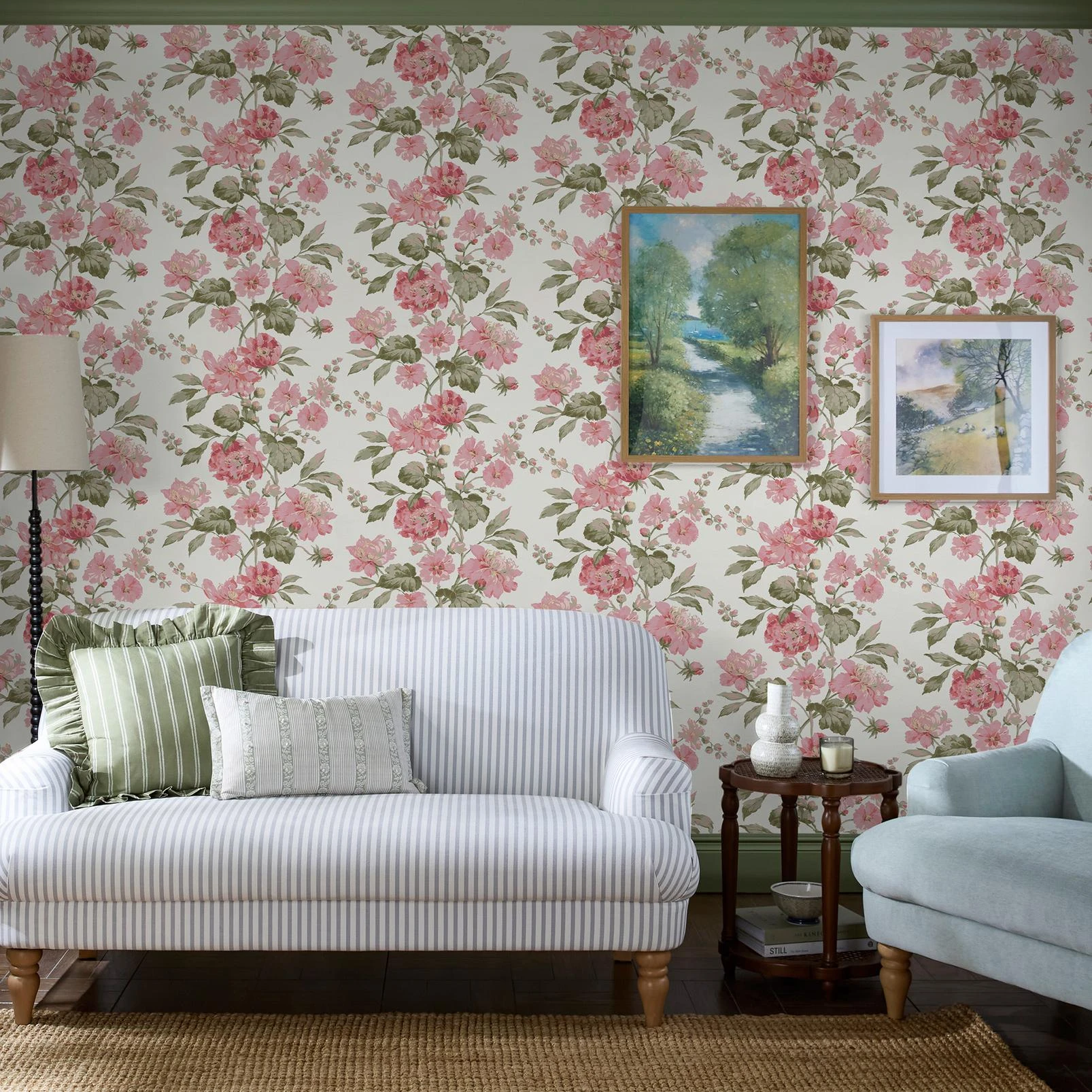 Laura Ashley Romilly Pink Wallpaper - 146949_ROOMSET_ROMILLY PINK_02.jpg