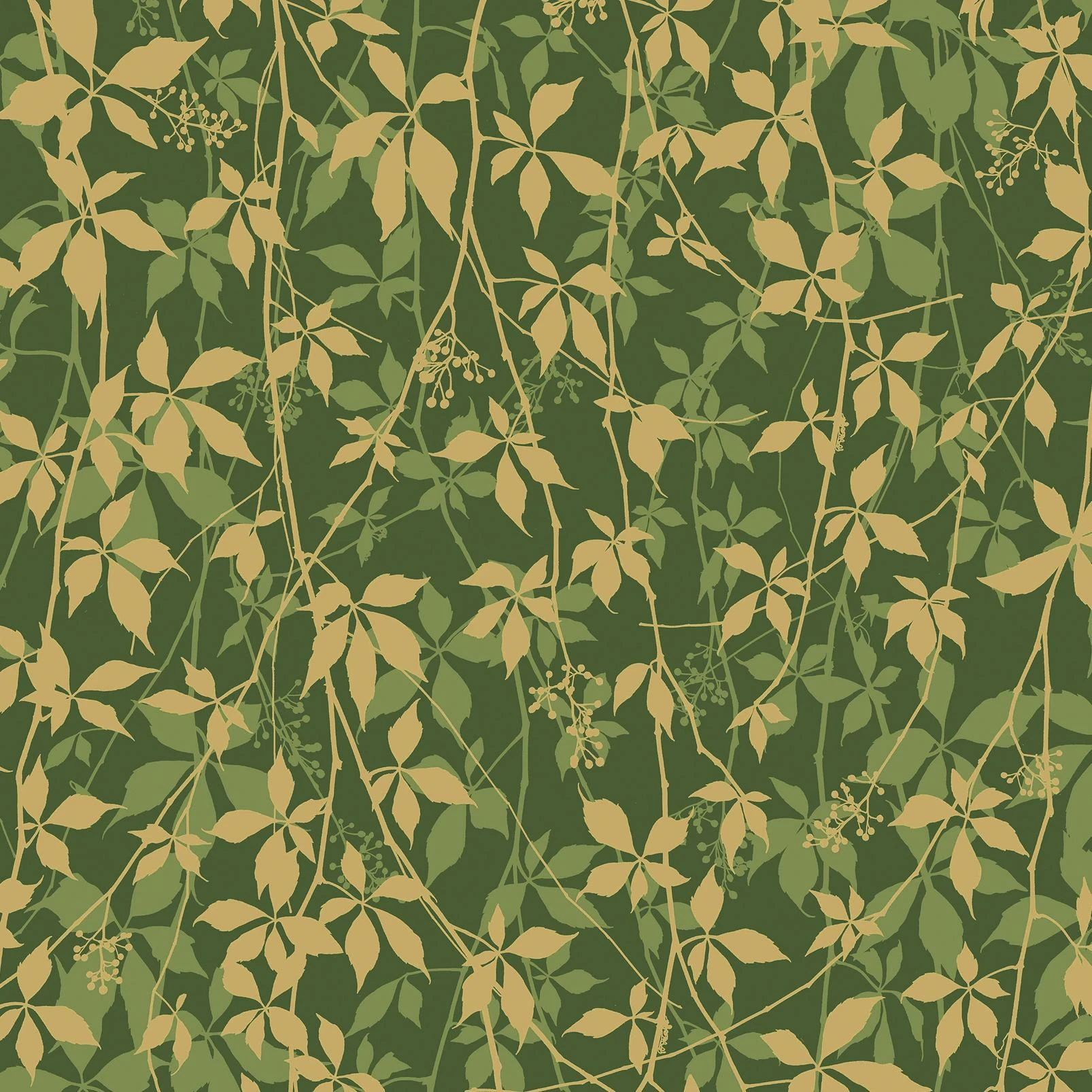Clarissa Hulse Virginia Creeper Basil & Gold Wallpaper - 147010_TILE_VIRGINIA CREEPER_BASIL & GOLD_01.jpg