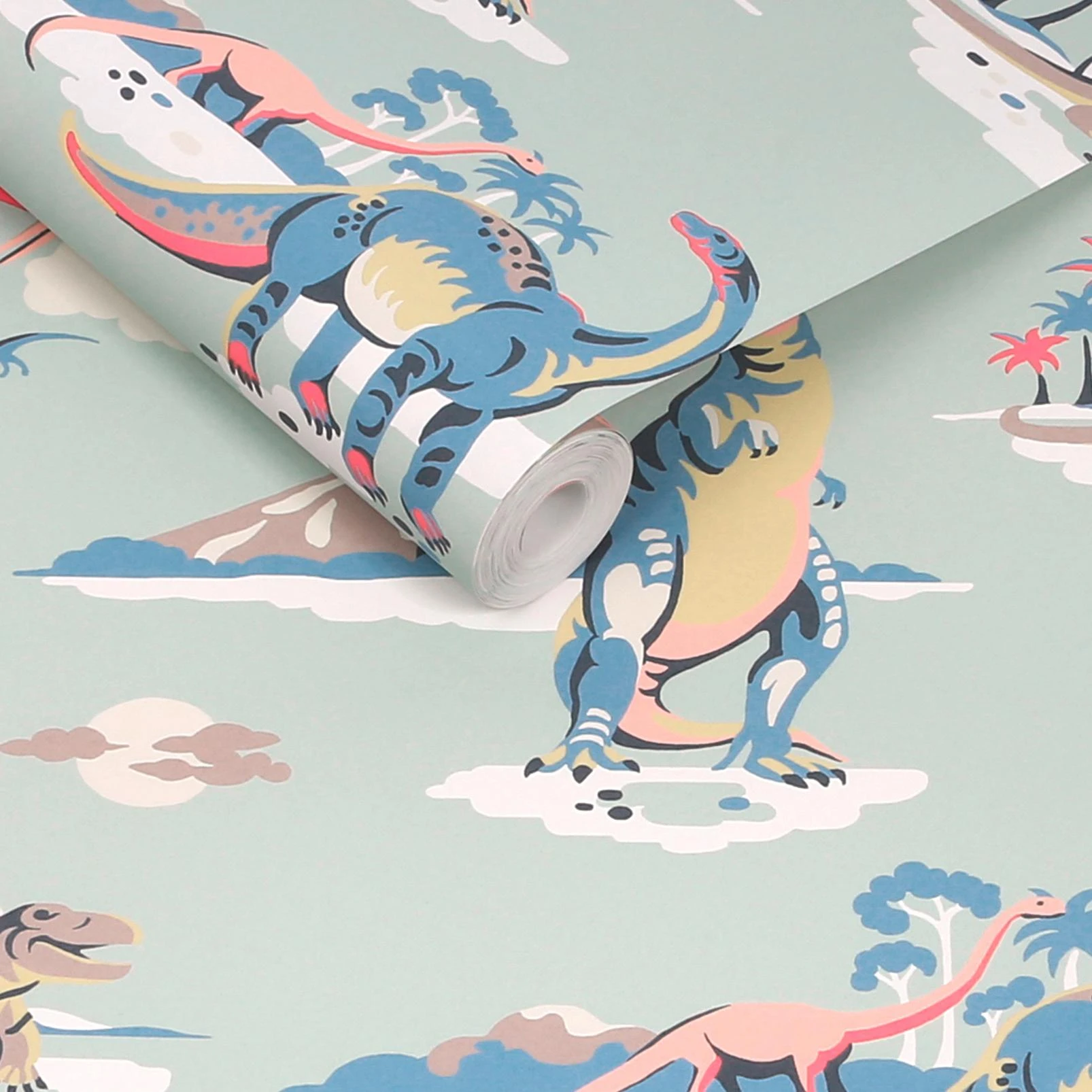 Cath Kidston Dinosaurs Duckegg Wallpaper - 149149_ROLLSHOT_DINOSAURS DUCKEGG_01.jpg