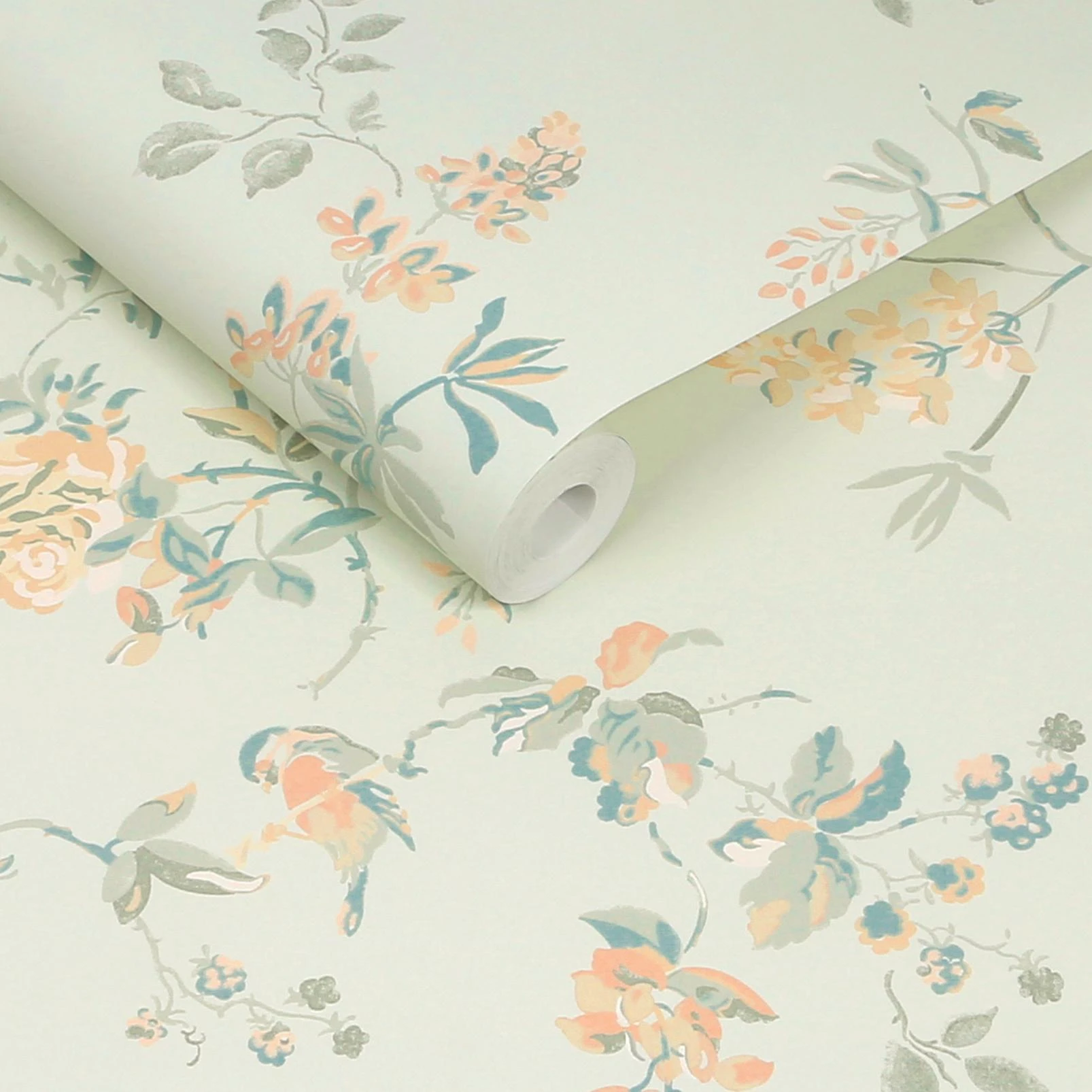 Cath Kidston Birds and Roses Sage Wallpaper - 149143_ROLLSHOT_BIRDS AND ROSES SAGE_01.jpg