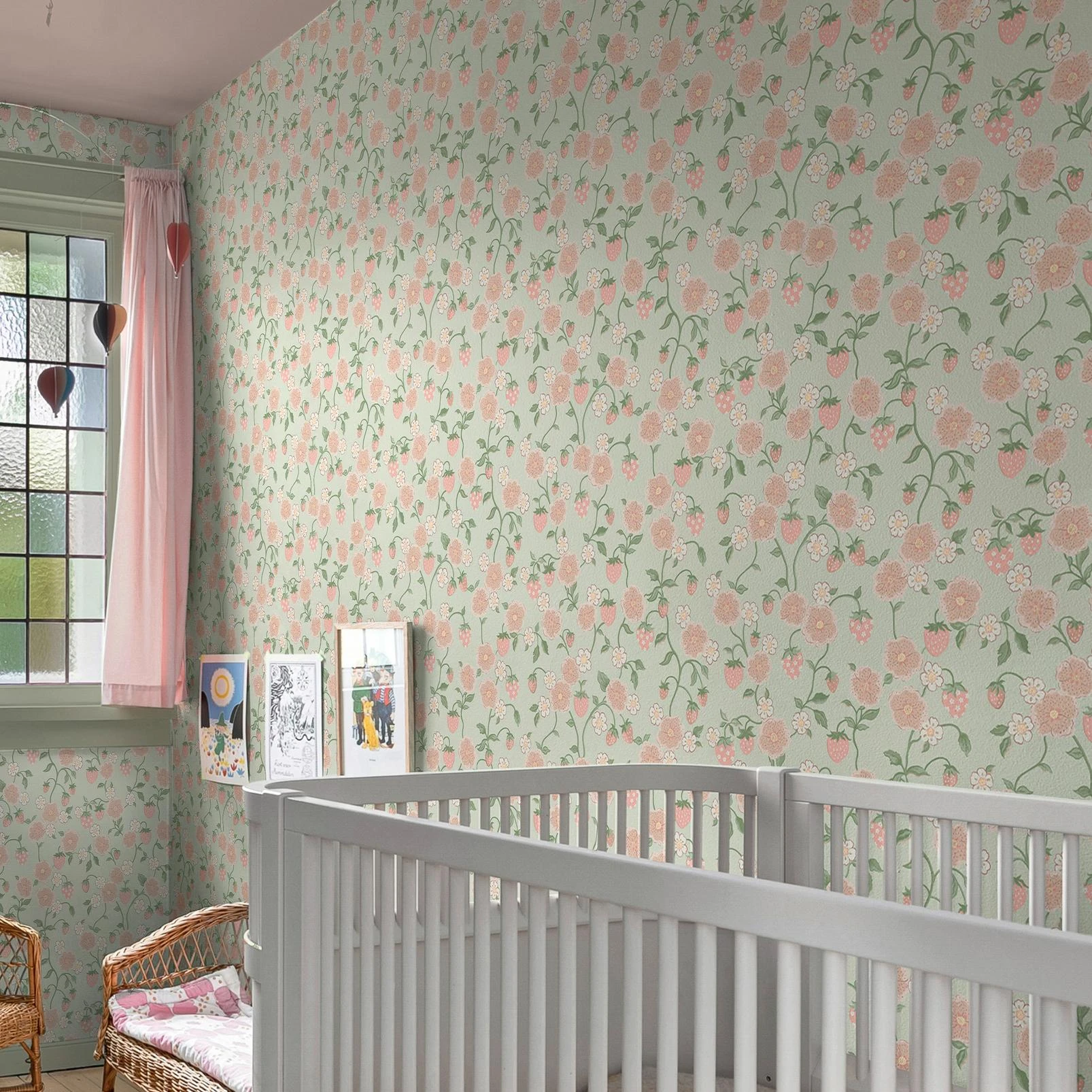 Cath Kidston Strawberry Sage Wallpaper - 149138_ROOMSET_STRAWBERRY SAGE_01.jpg