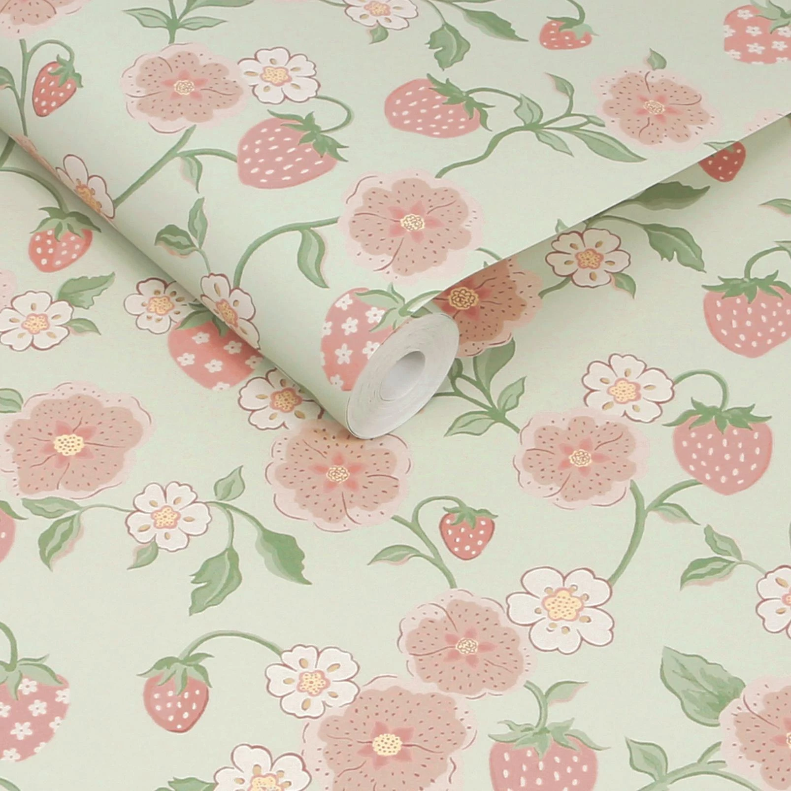 Cath Kidston Strawberry Sage Wallpaper - 149138_ROLLSHOT_STRAWBERRY SAGE_01.jpg