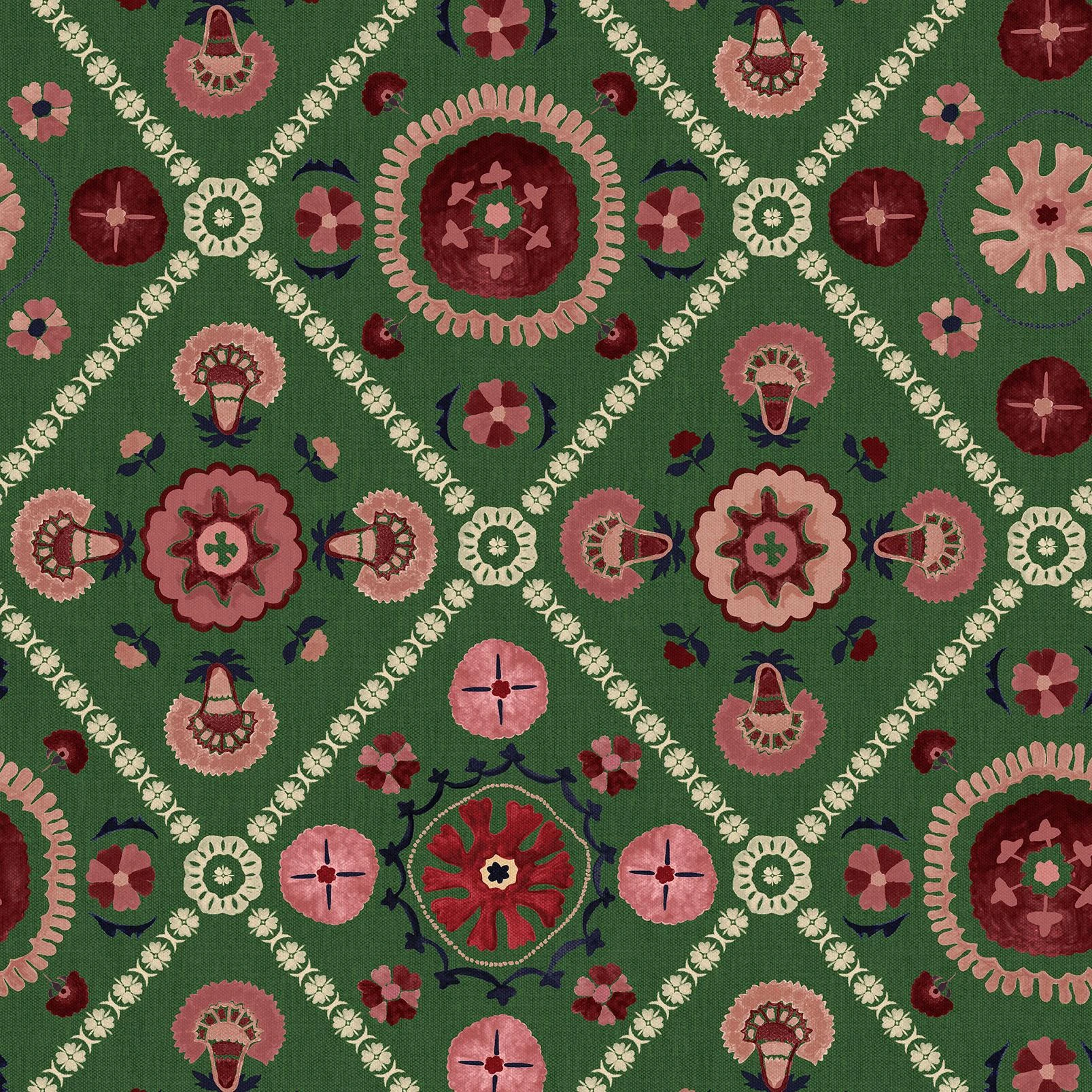 Joules Festival Floral Trellis Green Wallpaper - 149573_TILE_FESTIVAL FLORAL TRELLIS GREEN_01.jpg