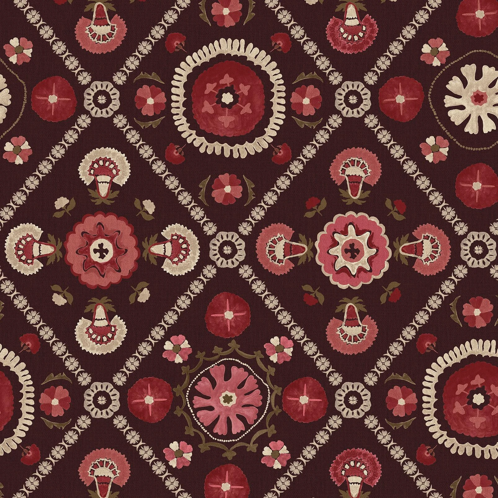 Joules Festival Floral Trellis Red Wallpaper - 149576_TILE_FESTIVAL FLORAL TRELLIS RED_01.jpg