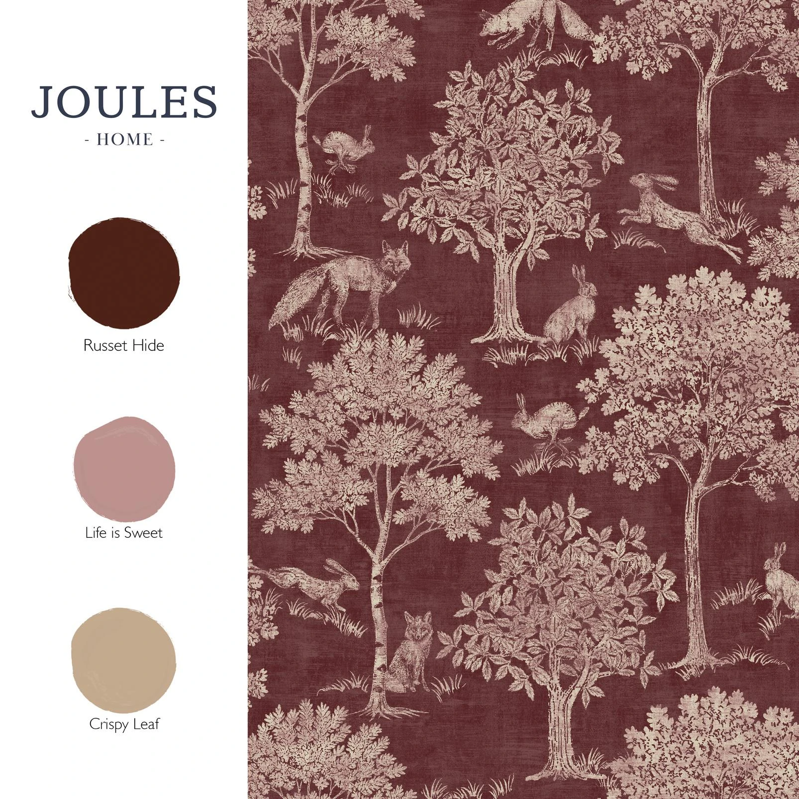 Joules Fox & Hare Red Wallpaper - 149579_FLATLAY_FOX & HARE RED_01.jpg