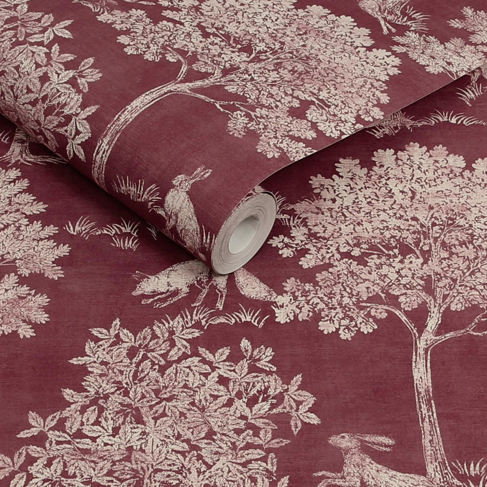 Joules Fox & Hare Red Wallpaper - 149579_ROLLSHOT_FOX & HARE RED_01.jpg
