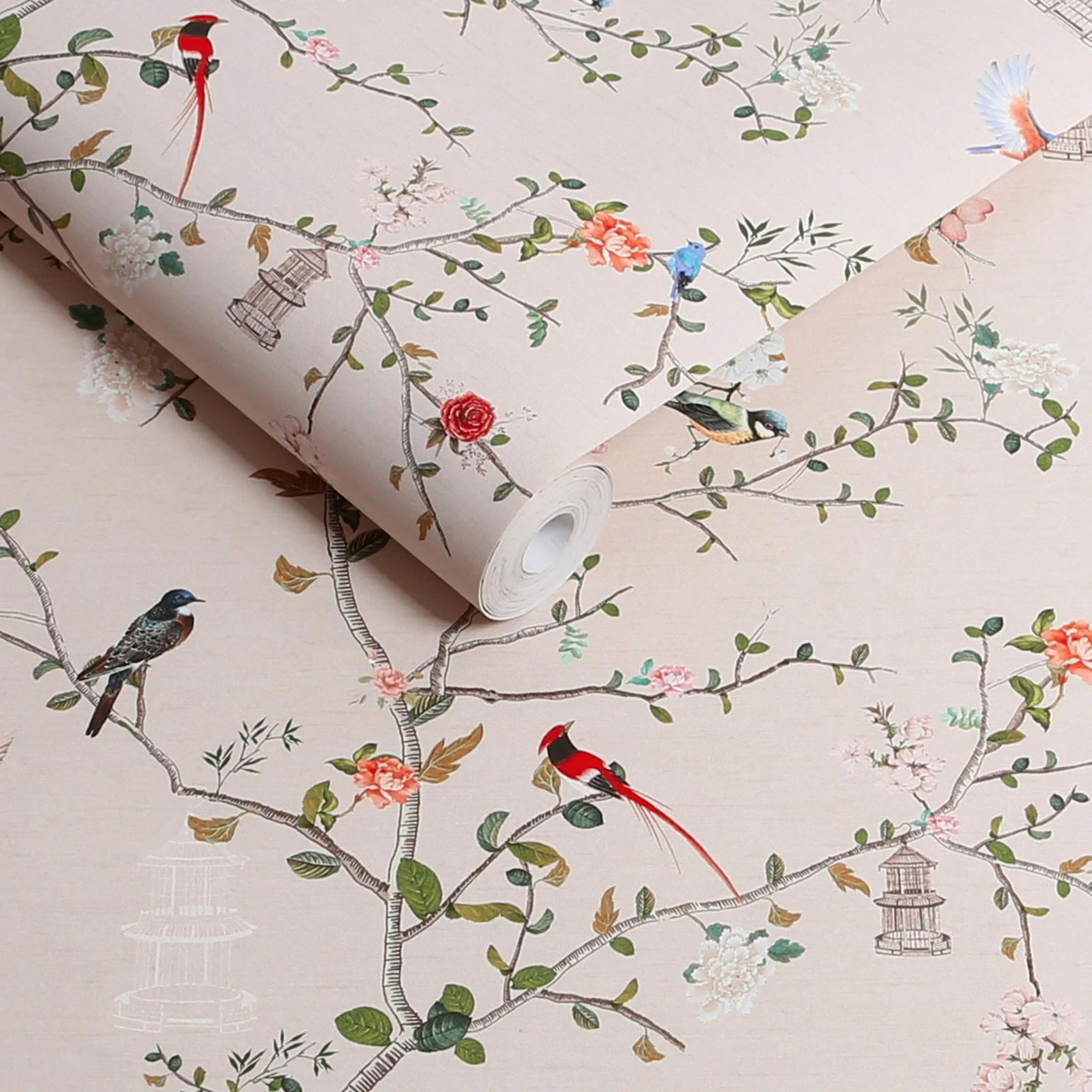 Rockett St George The Secret Garden Chinoiserie Ivory Wallpaper - 149629_ROLLSHOT_THE SECRET GARDEN CHINOISERIE IVORY_01.jpg