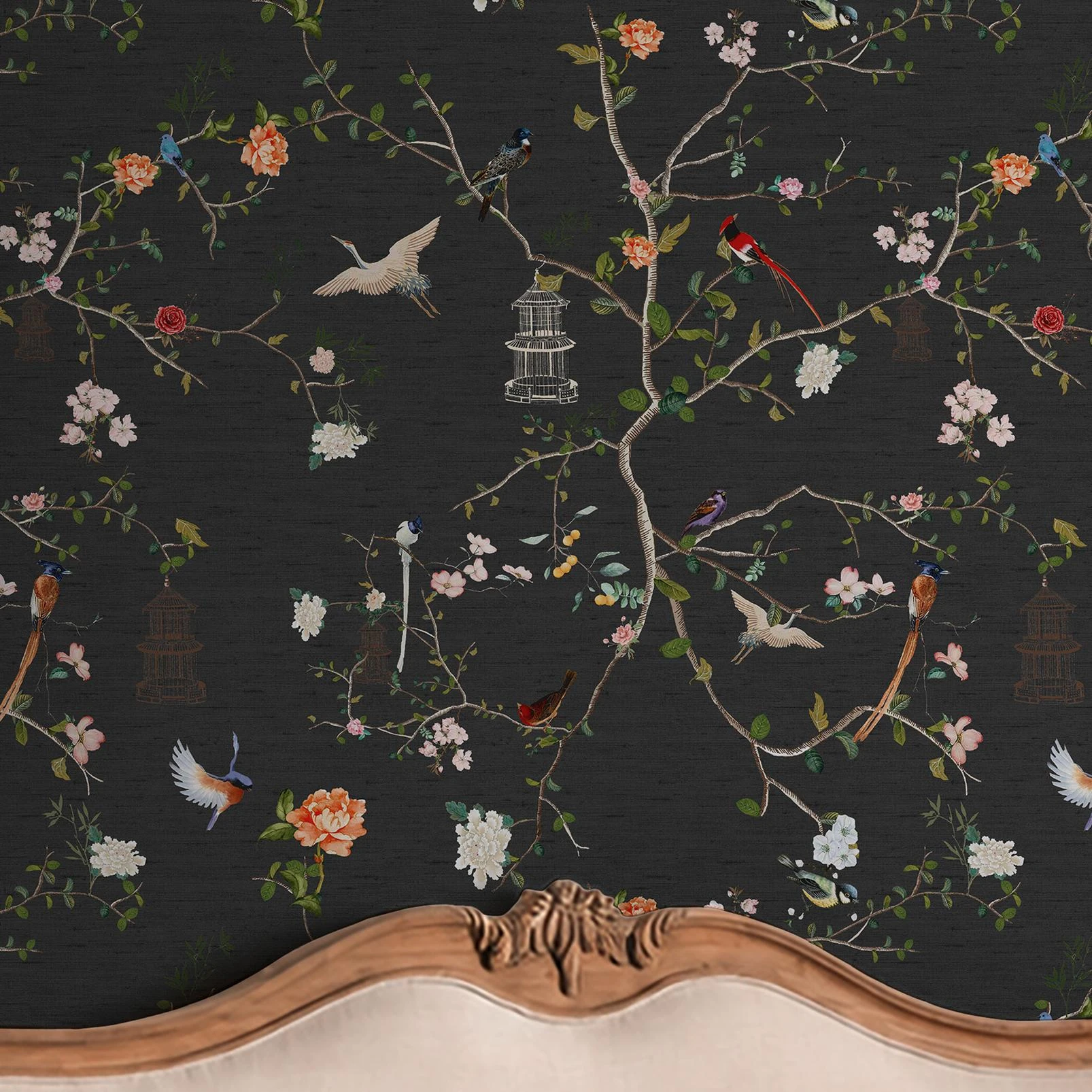 Rockett St George The Secret Garden Chinoiserie Black Ink Wallpaper - 149628_ROOMSET_THE SECRET GARDEN CHINOISERIE BLACK INK_02.jpg