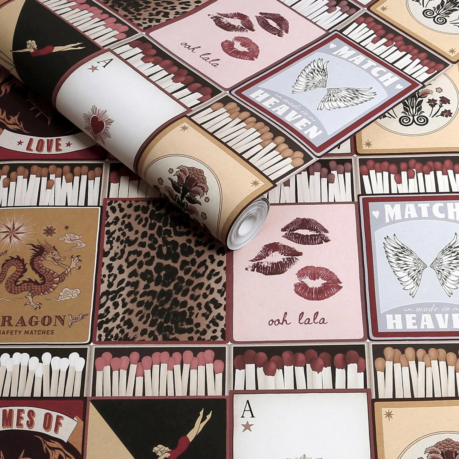 Rockett St George The Perfect Match Peach Multi Wallpaper - 149623_ROLLSHOT_THE PERFECT MATCH PEACH MULTI_01.jpg