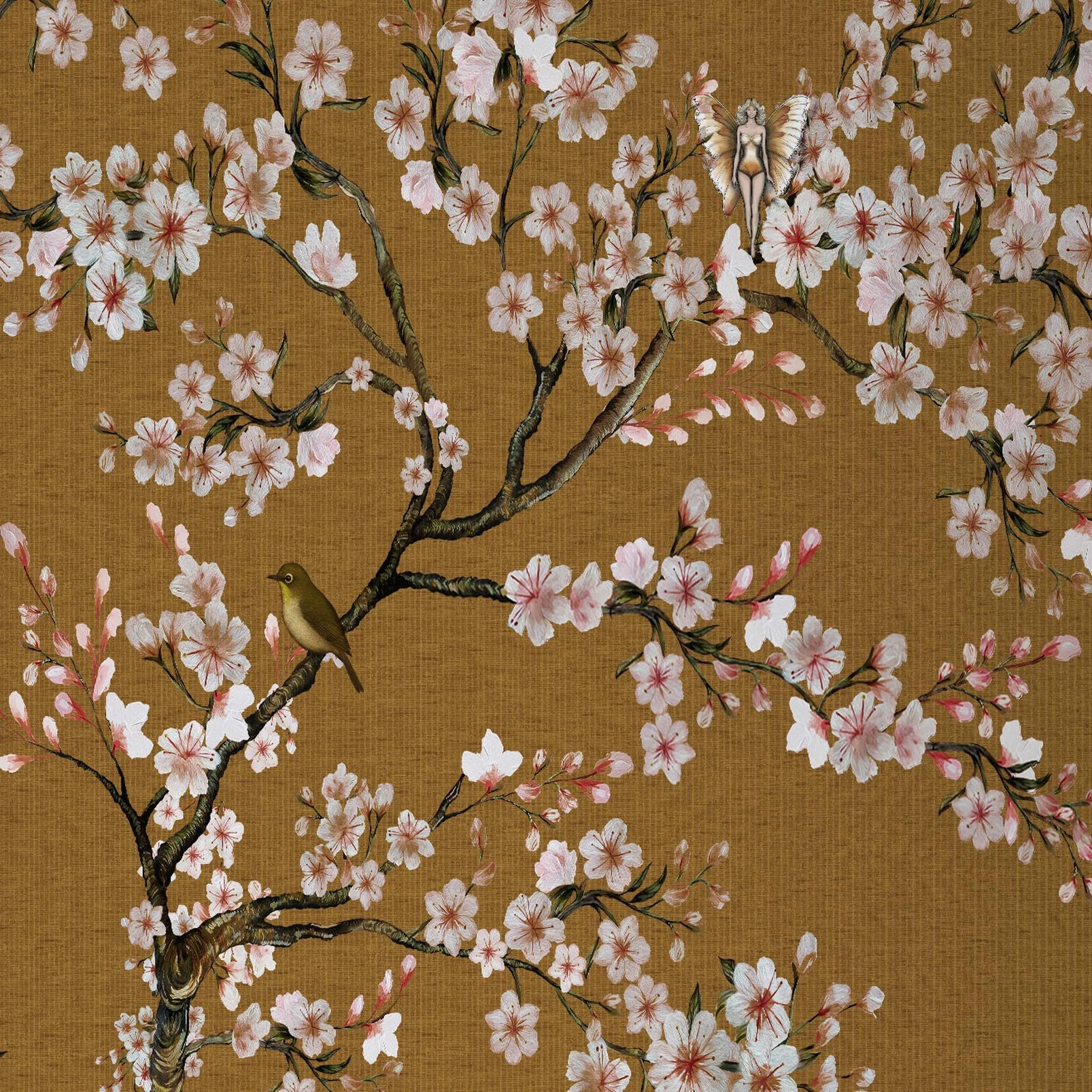 Rockett St George Blossom Mischief Antique Gold Bespoke Mural - 150156_ROOMSET_BLOSSOM MISCHIEF ANTIQUE GOLD_03.jpg