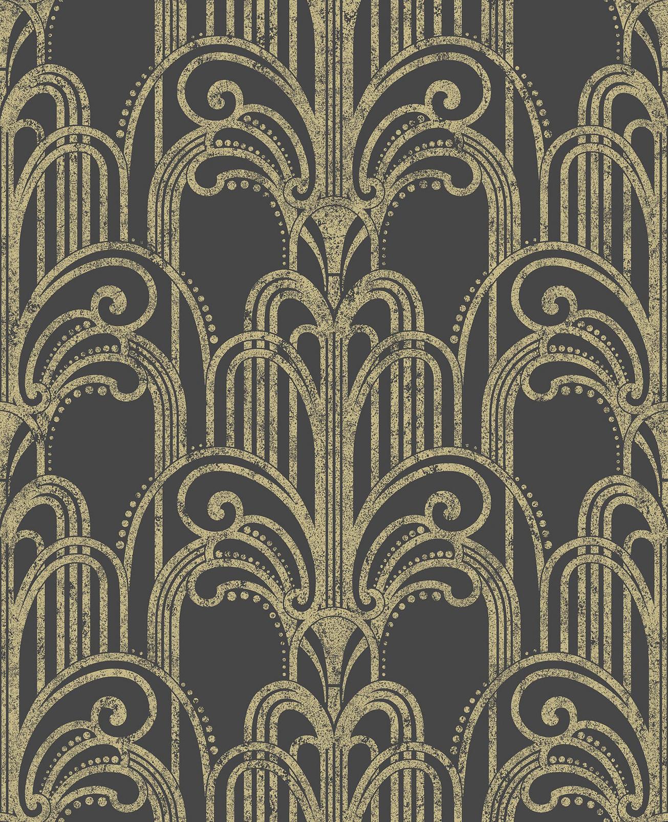 Art Deco Black and Gold Wallpaper - 104299_TILE_01.jpg
